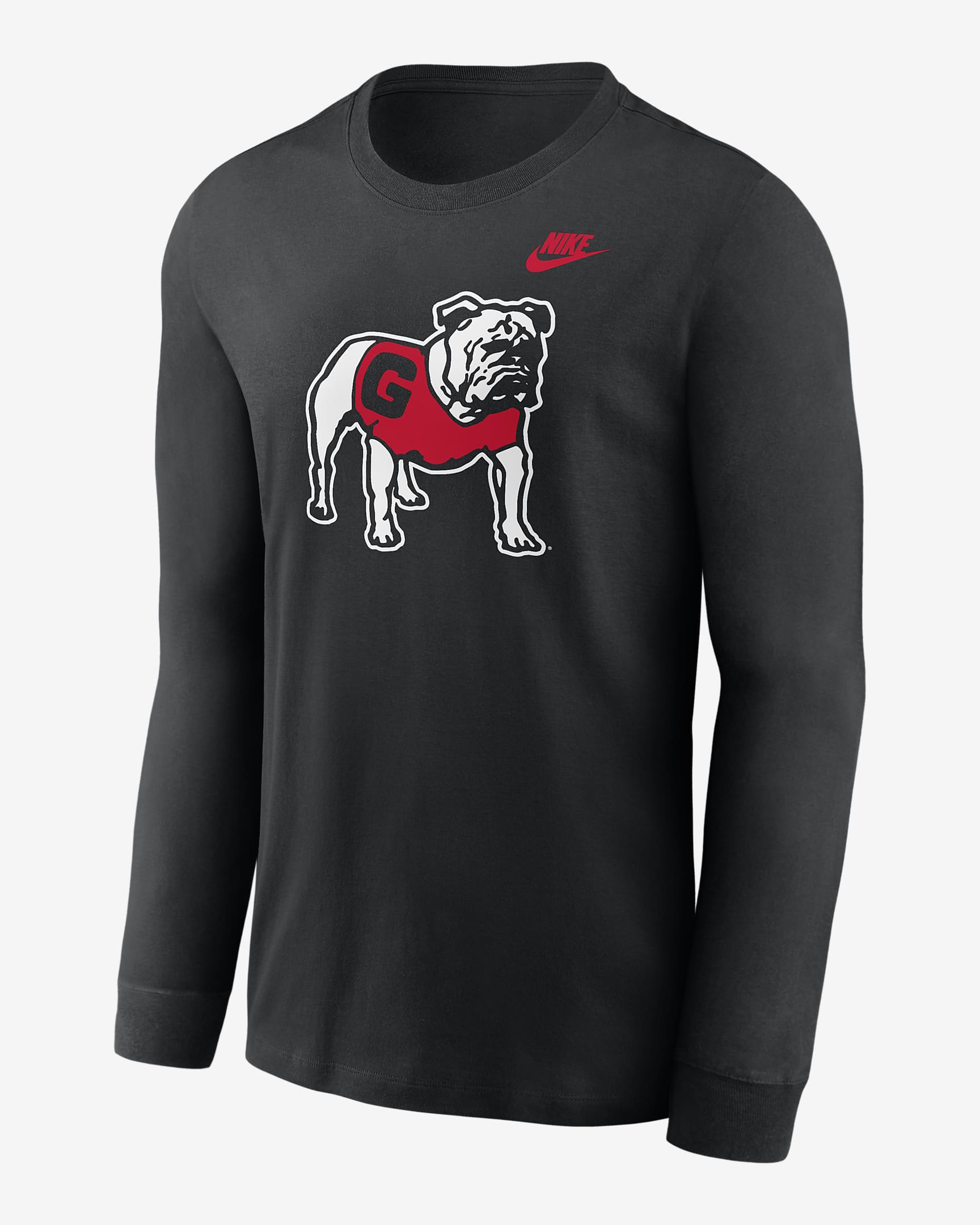 Georgia Bulldogs Legacy Primary Logo Men's Nike College Long-Sleeve T-Shirt - Black