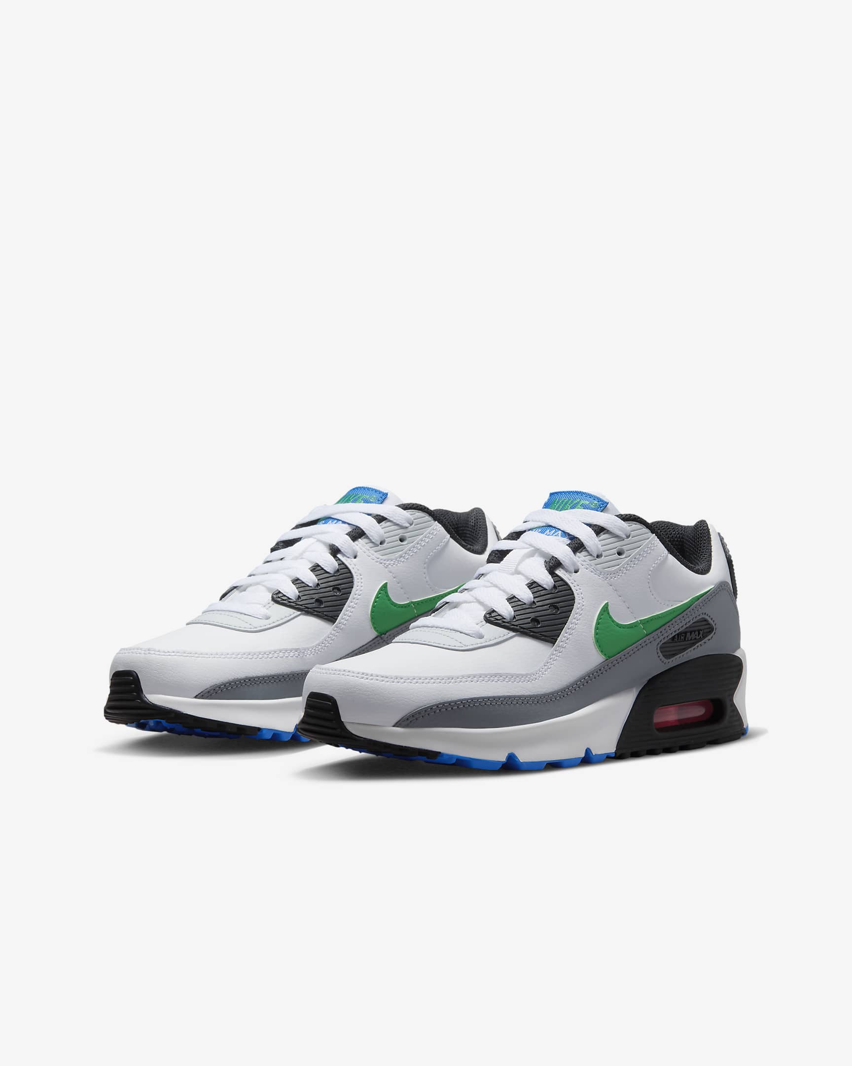 Nike Air Max 90 LTR Big Kids’ Shoes - White/Pure Platinum/Cool Grey/Stadium Green