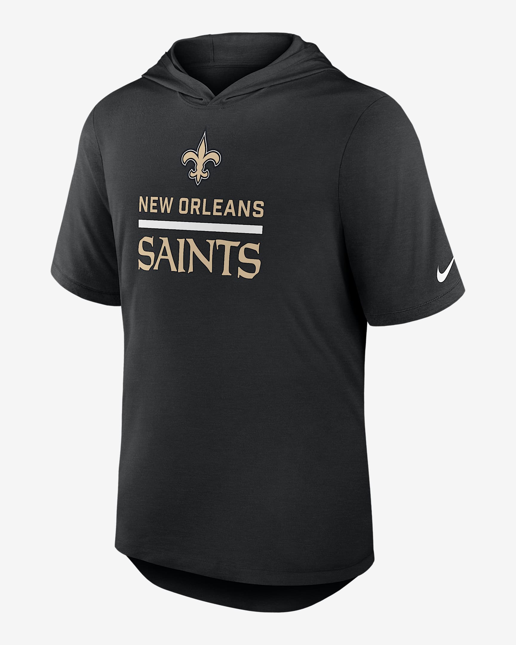 New Orleans Saints Men's Nike Dri-FIT NFL Hooded T-Shirt - Black