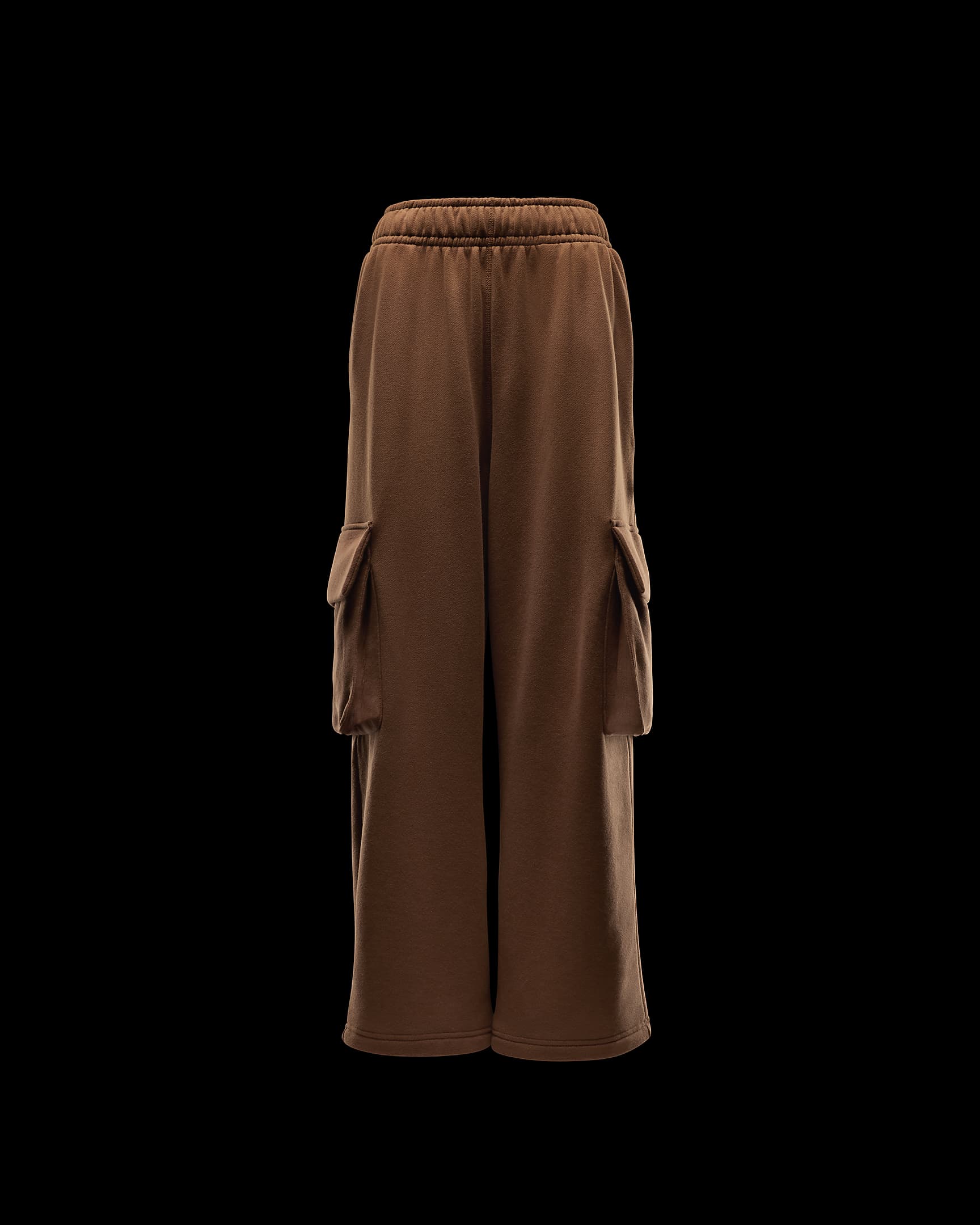 Pants de French Terry de tiro bajo oversized con dobladillo abierto