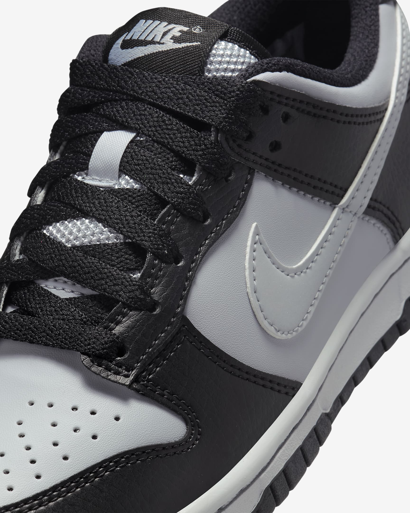 Nike Dunk Low Older Kids' Shoes - Black/Wolf Grey