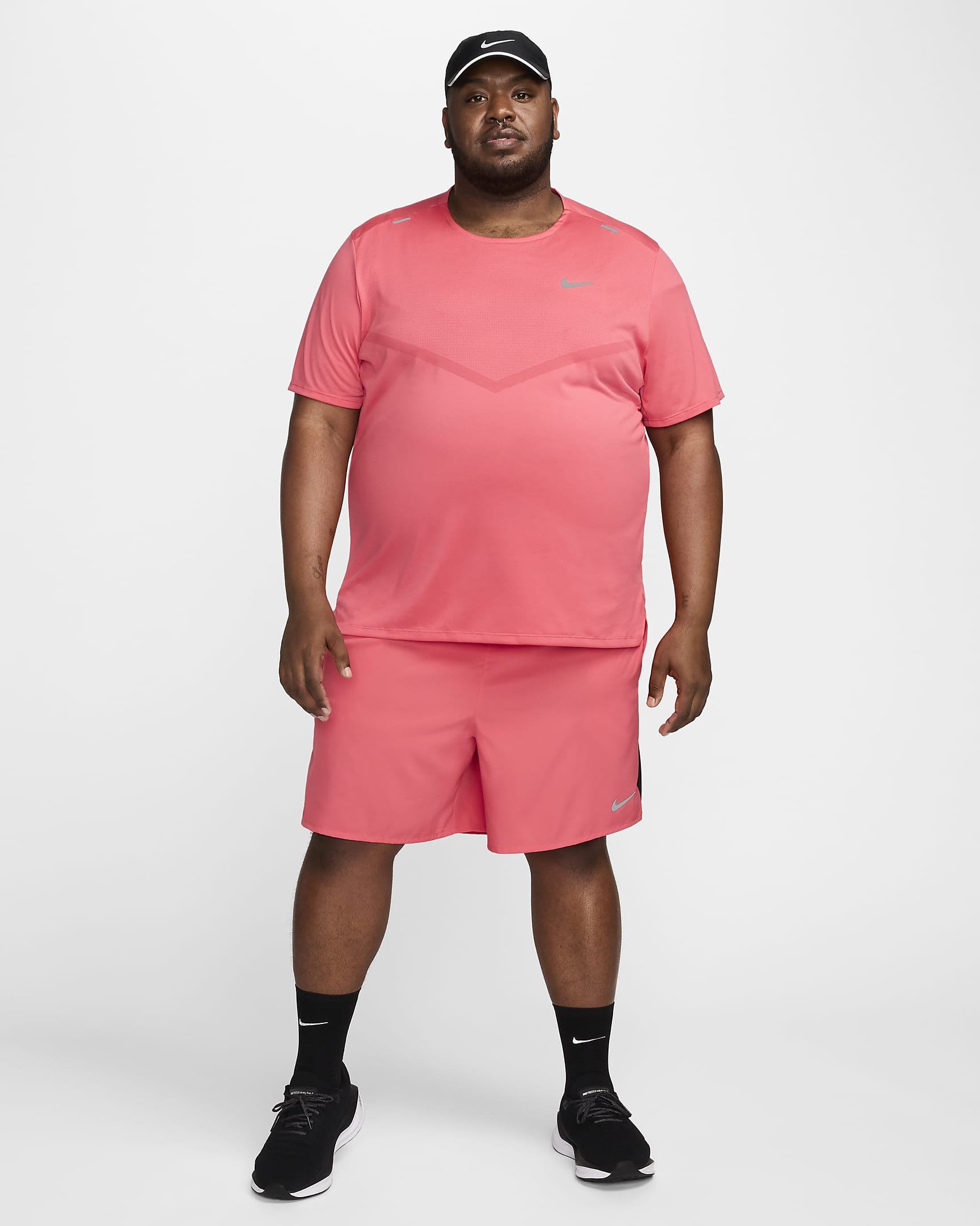 Short de running avec sous-short intégré 18 cm Dri-FIT Nike Challenger pour homme - Aster Pink/Noir/Noir