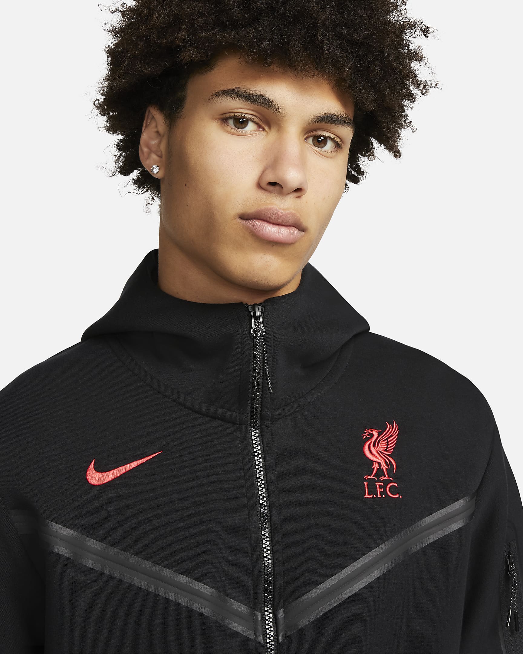 Liverpool F.C. Away Tech Fleece Windrunner Men's Full-Zip Hoodie. Nike LU