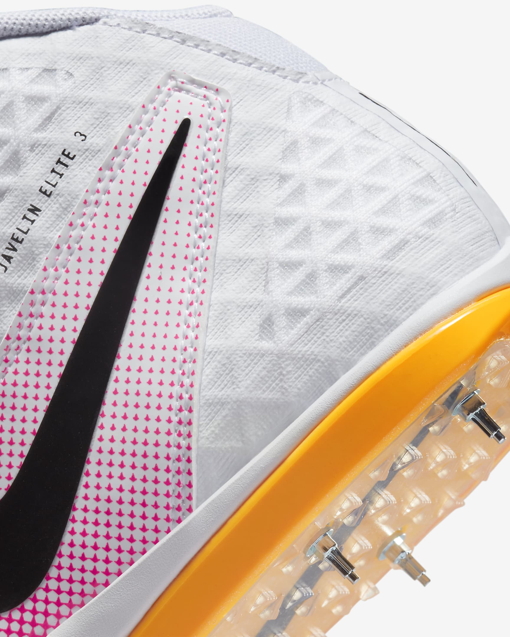 Nike Zoom Javelin Elite 3 Track & Field Throwing Spikes - White/Laser Orange/Hyper Pink/Black