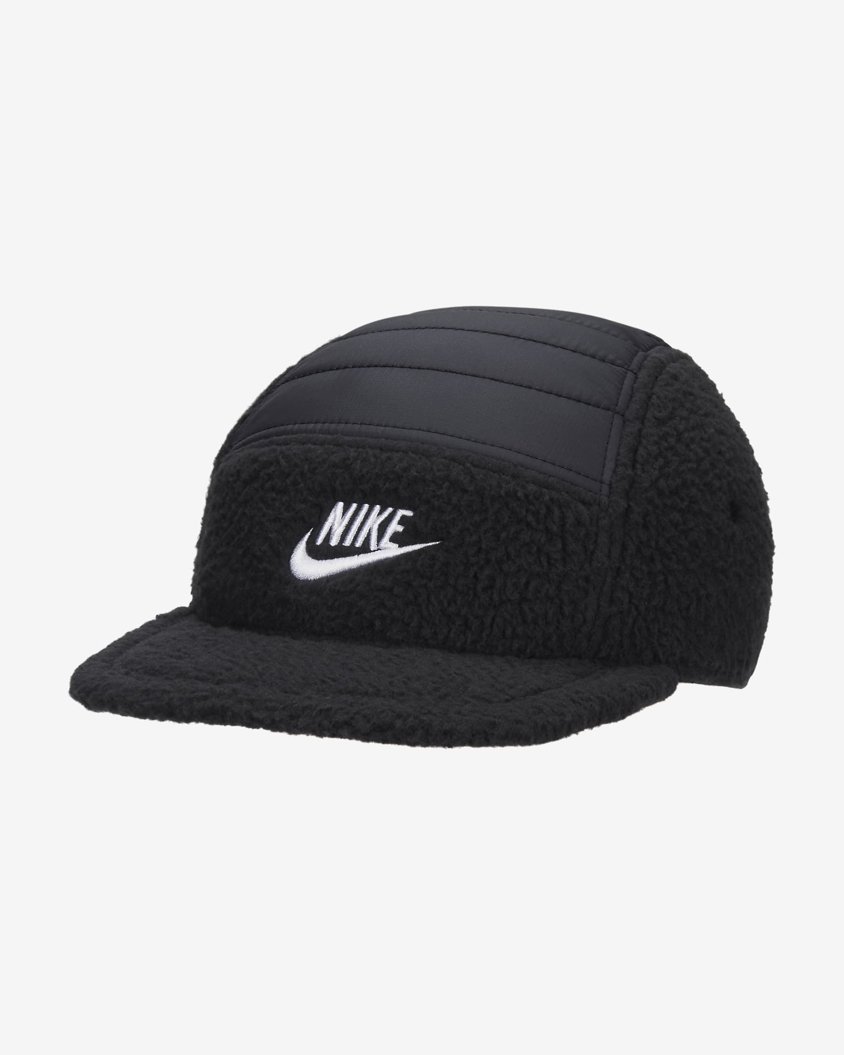 Nike Fly Cap unstrukturierte 5-Panel-Cap mit flachem Schirm - Schwarz