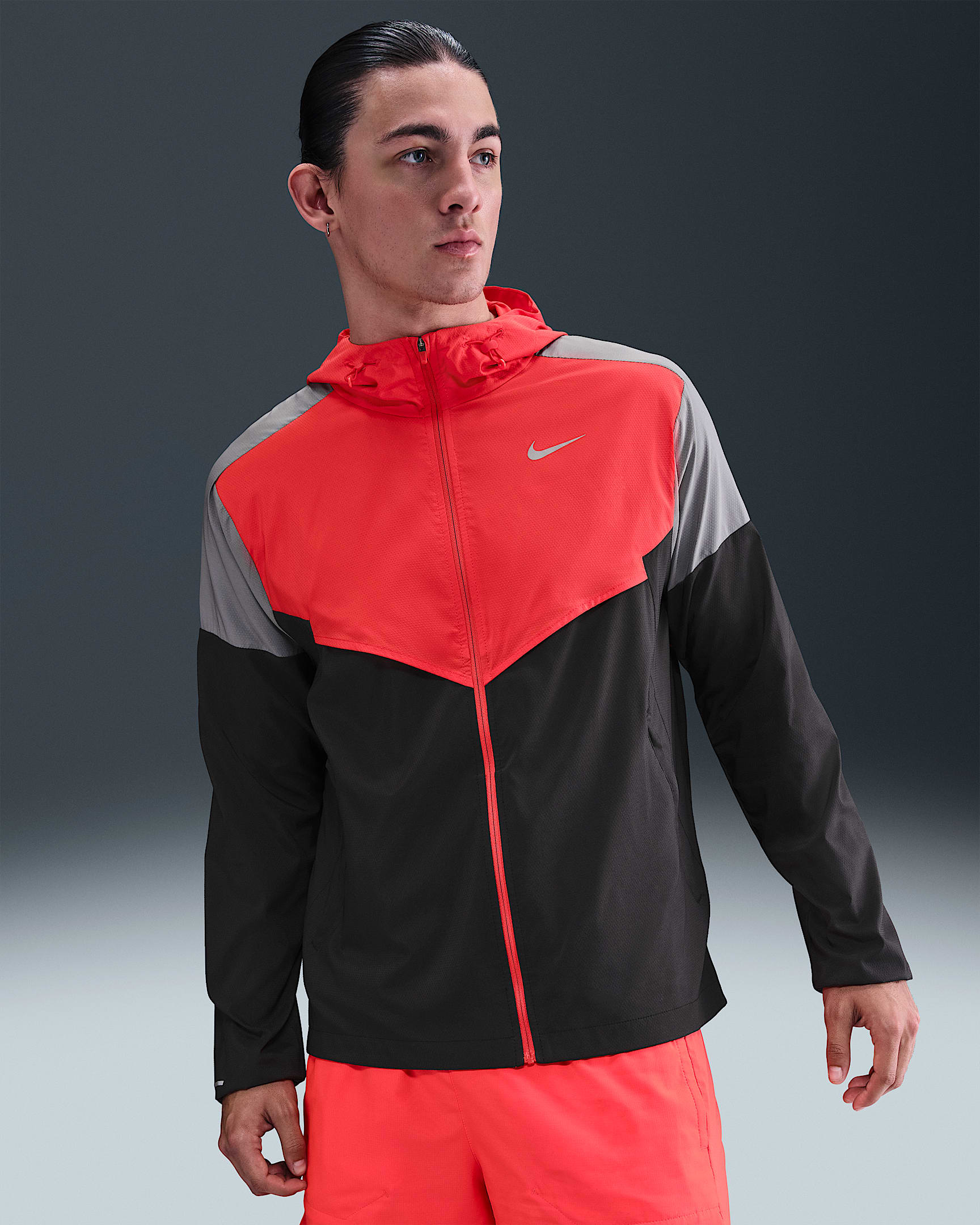 Giacca da running Nike Impossibly Light Windrunner – Uomo - Light Crimson/Cool Grey/Nero