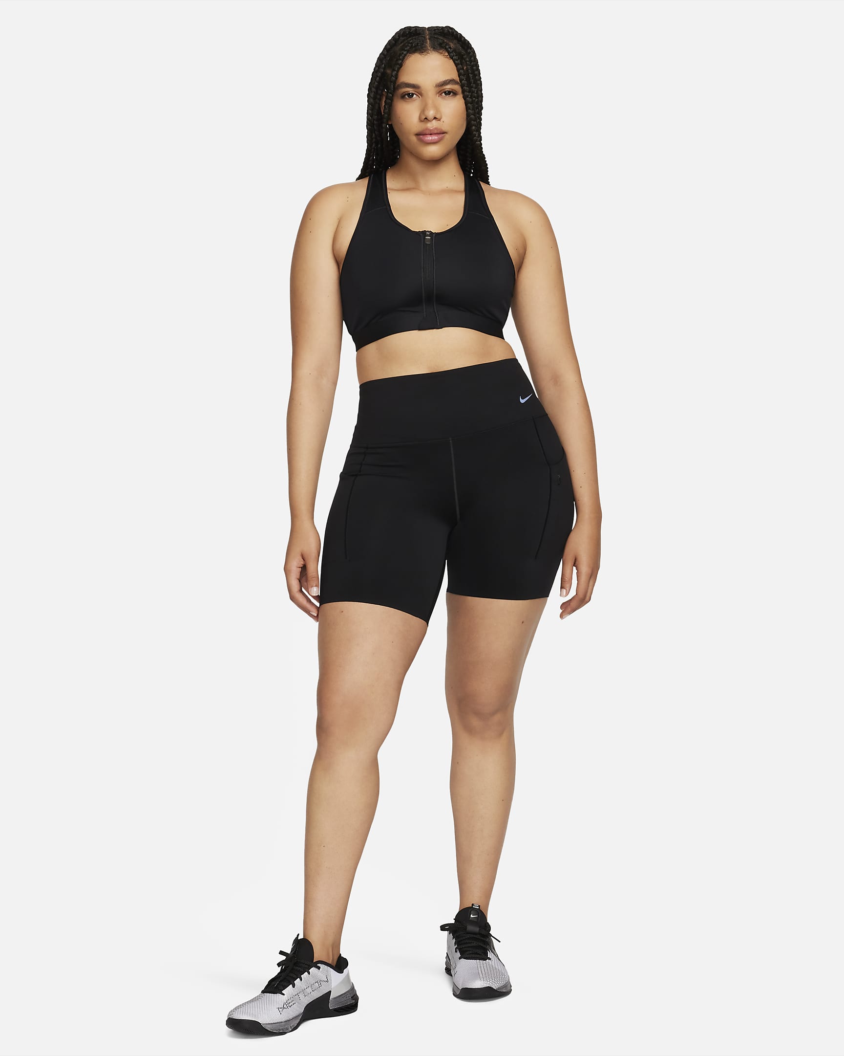 Nike Swoosh Women's Medium-Support Padded Zip-Front Sports Bra. Nike PT