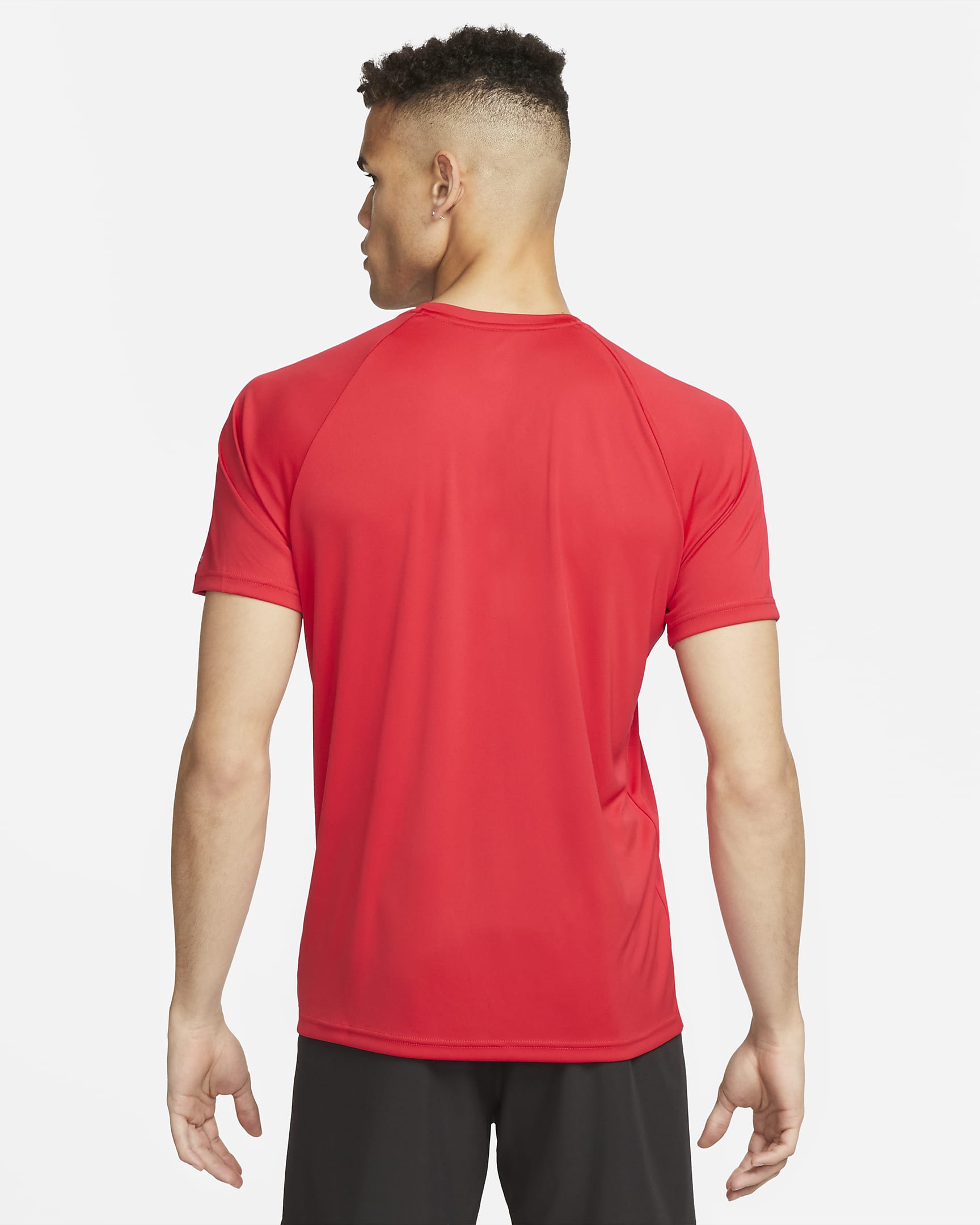 Camiseta Hydroguard de natación de manga corta para hombre Nike Essential - Rojo universitario