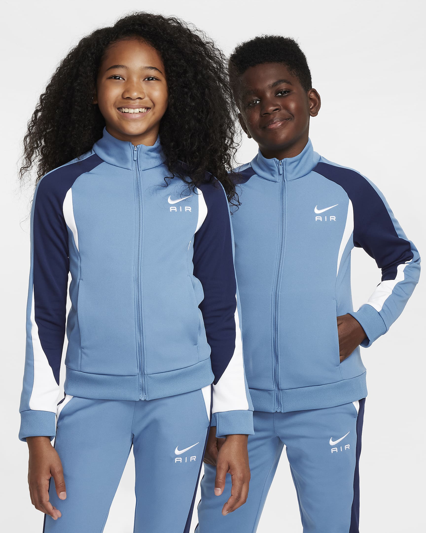 Nike Air Older Kids' Tracksuit - Aegean Storm/Midnight Navy/White/White