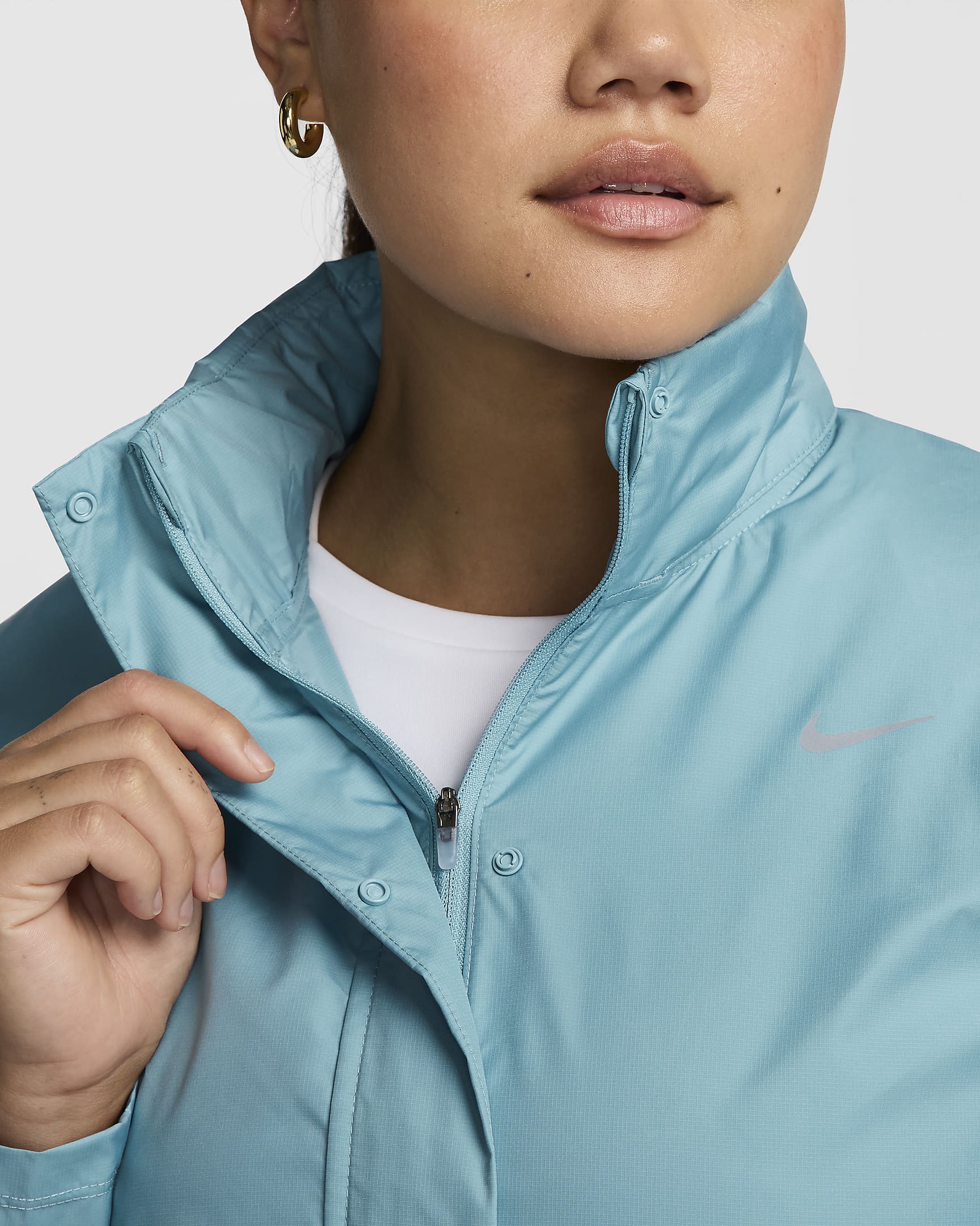 Nike Fast Repel Women's Running Jacket - Denim Turquoise/Black