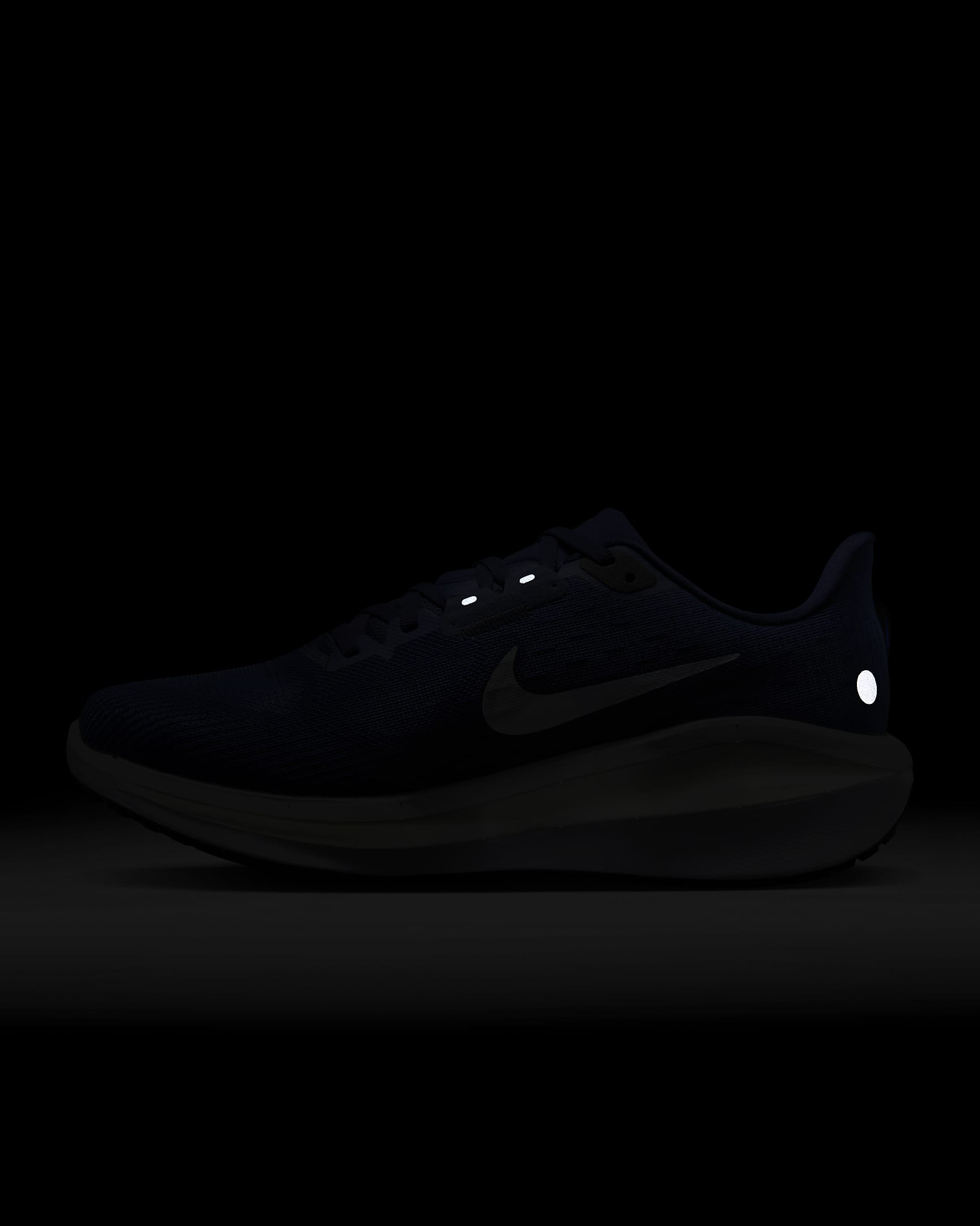 Tenis de correr en pavimento para hombre Nike Vomero 17 - Azul marino medianoche/Negro/Azul carrera/Platino puro