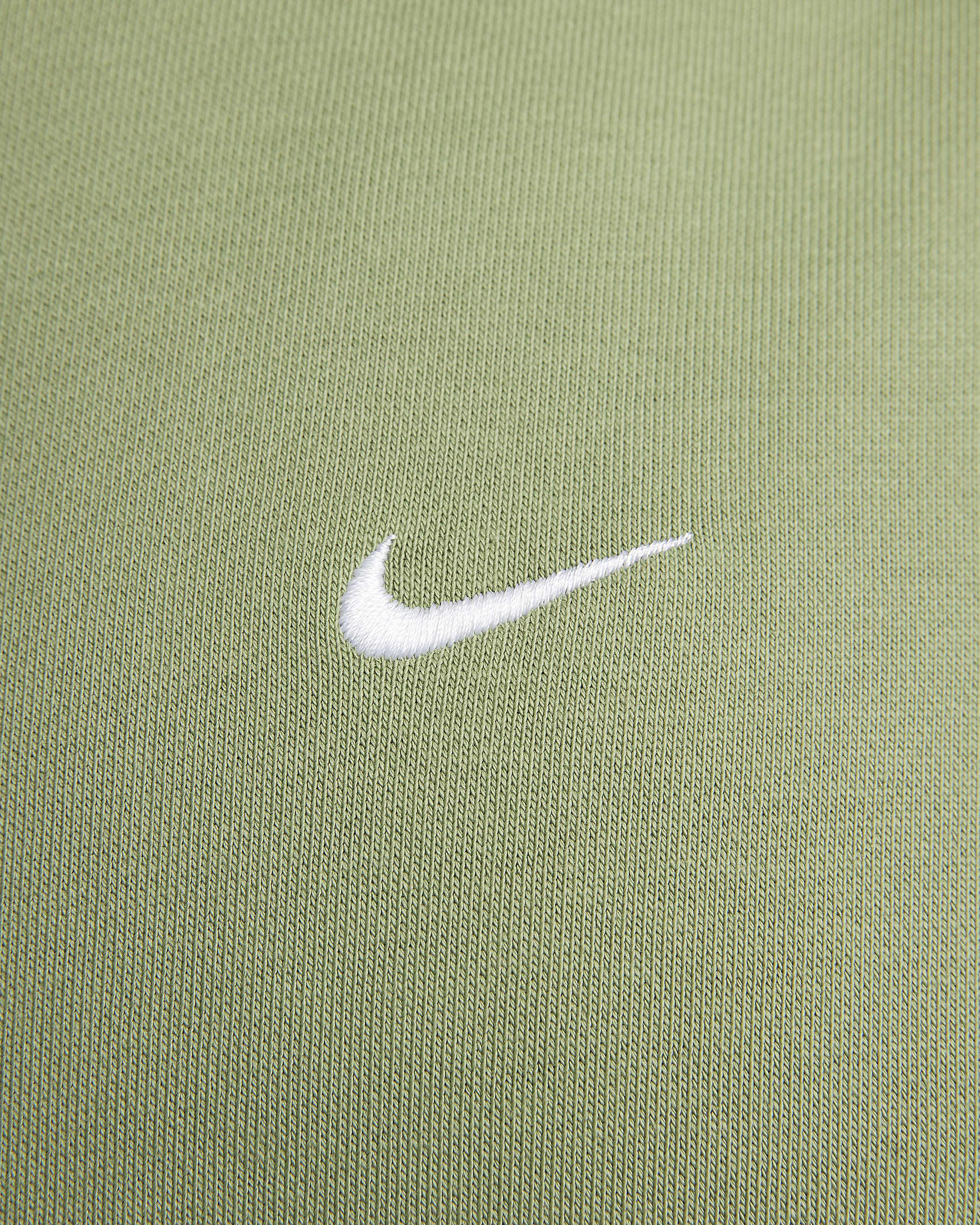 Nike Solo Swoosh Men's Fleece Pullover Hoodie - Oil Green/White