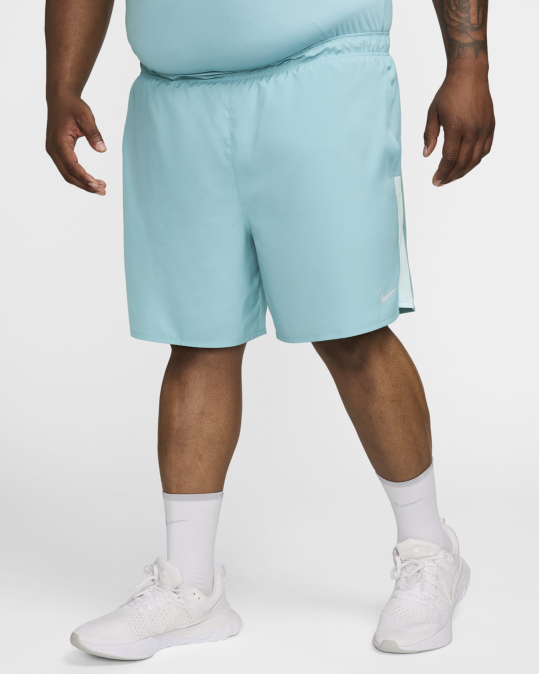 Nike Challenger Dri-FIT fôret løpeshorts til herre (18 cm) - Denim Turquoise/Glacier Blue/Svart