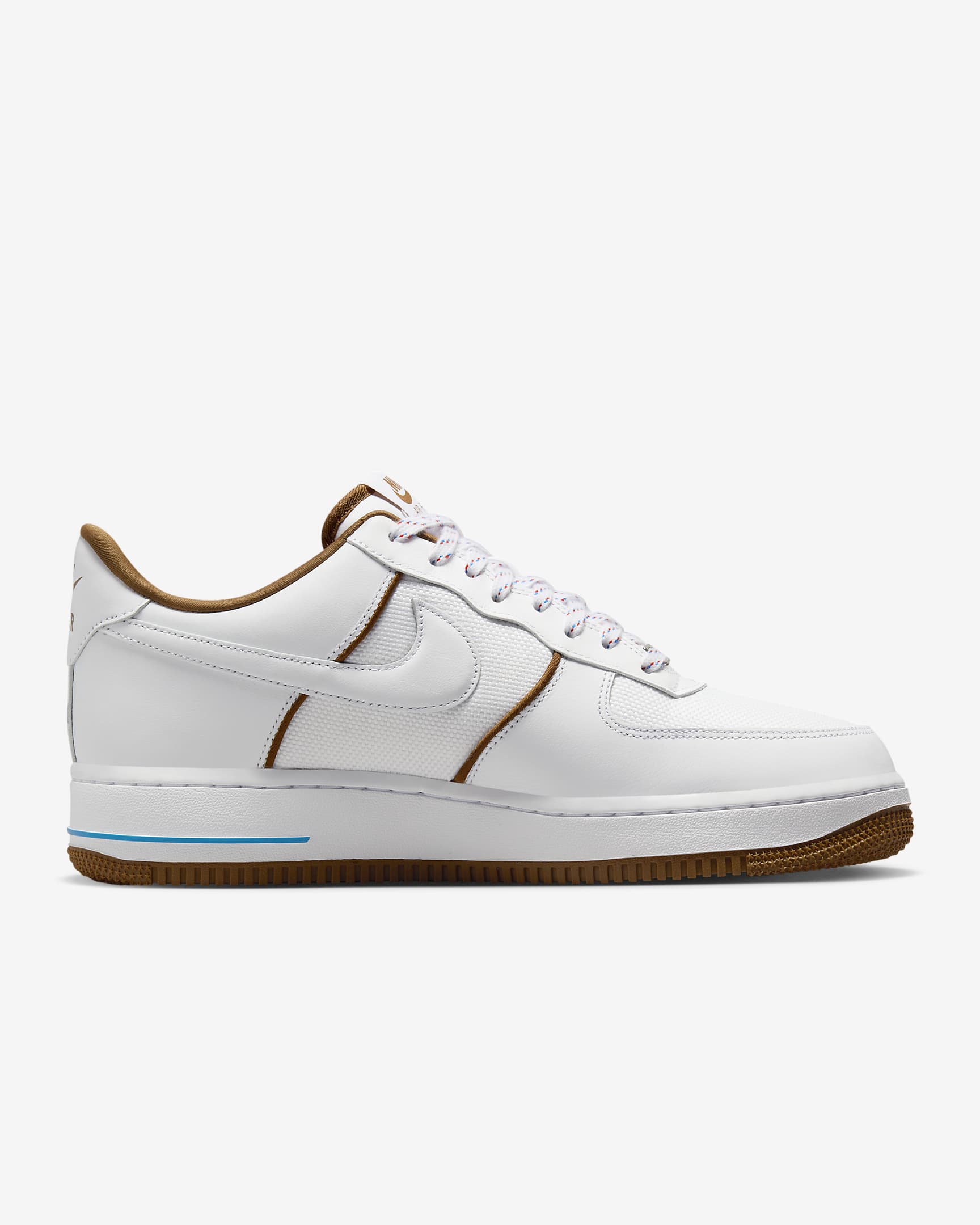 Tenis para hombre Nike Air Force 1 '07 LX - Blanco/Tostado británico claro/Azul foto/Blanco