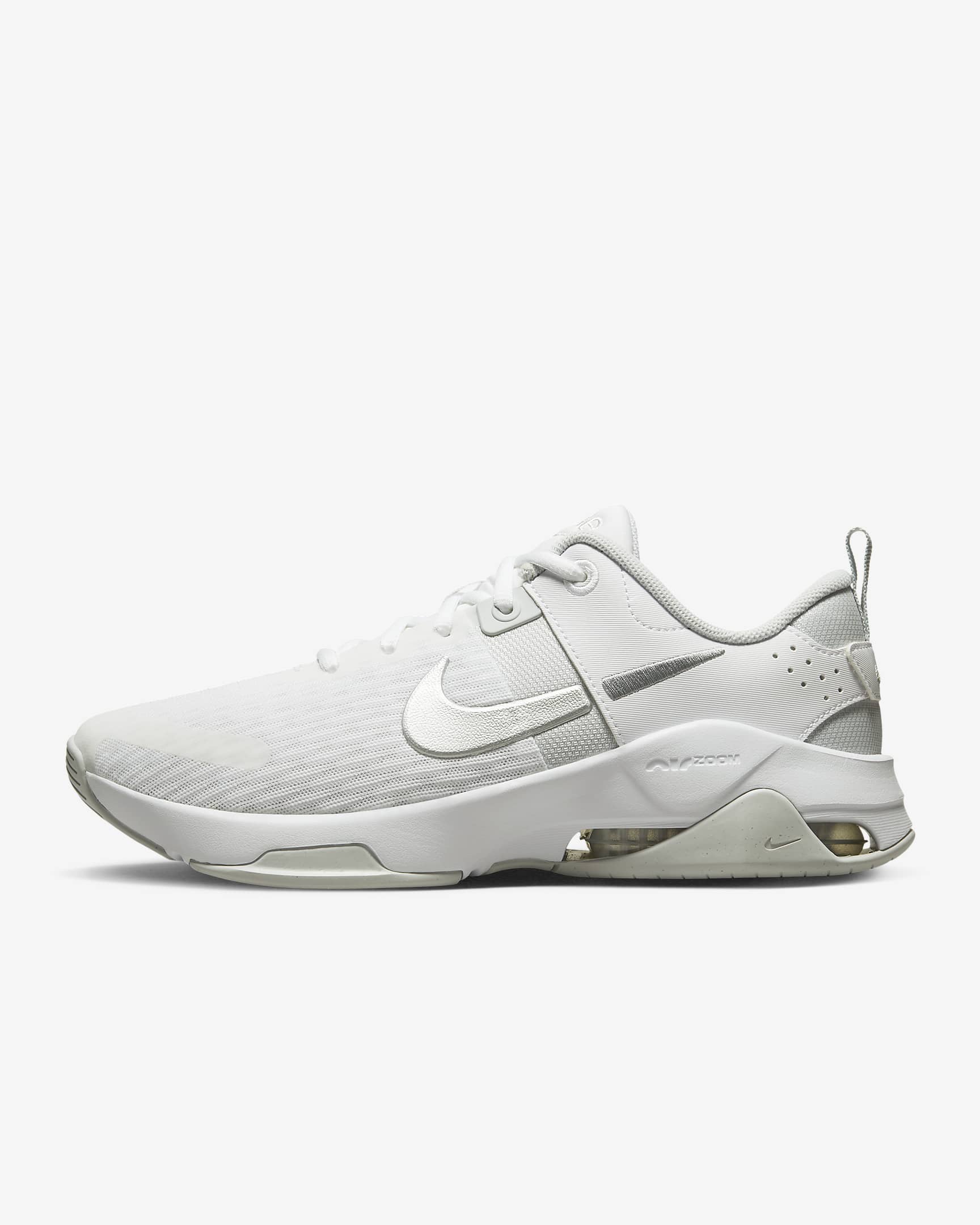 Nike Zoom Bella 6 Women's Workout Shoes - White/Pure Platinum/Black/Metallic Silver