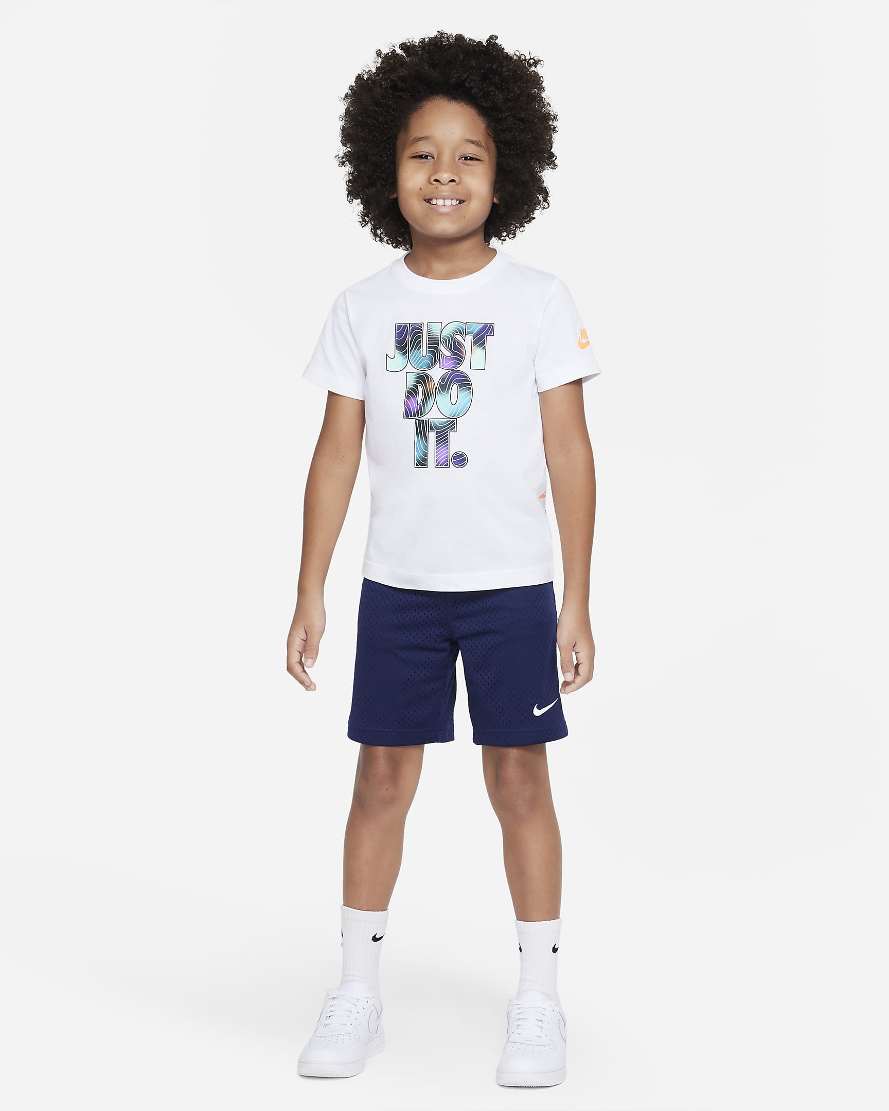 Nike "Just Do It" Illuminate Tee Younger Kids' T-Shirt - White