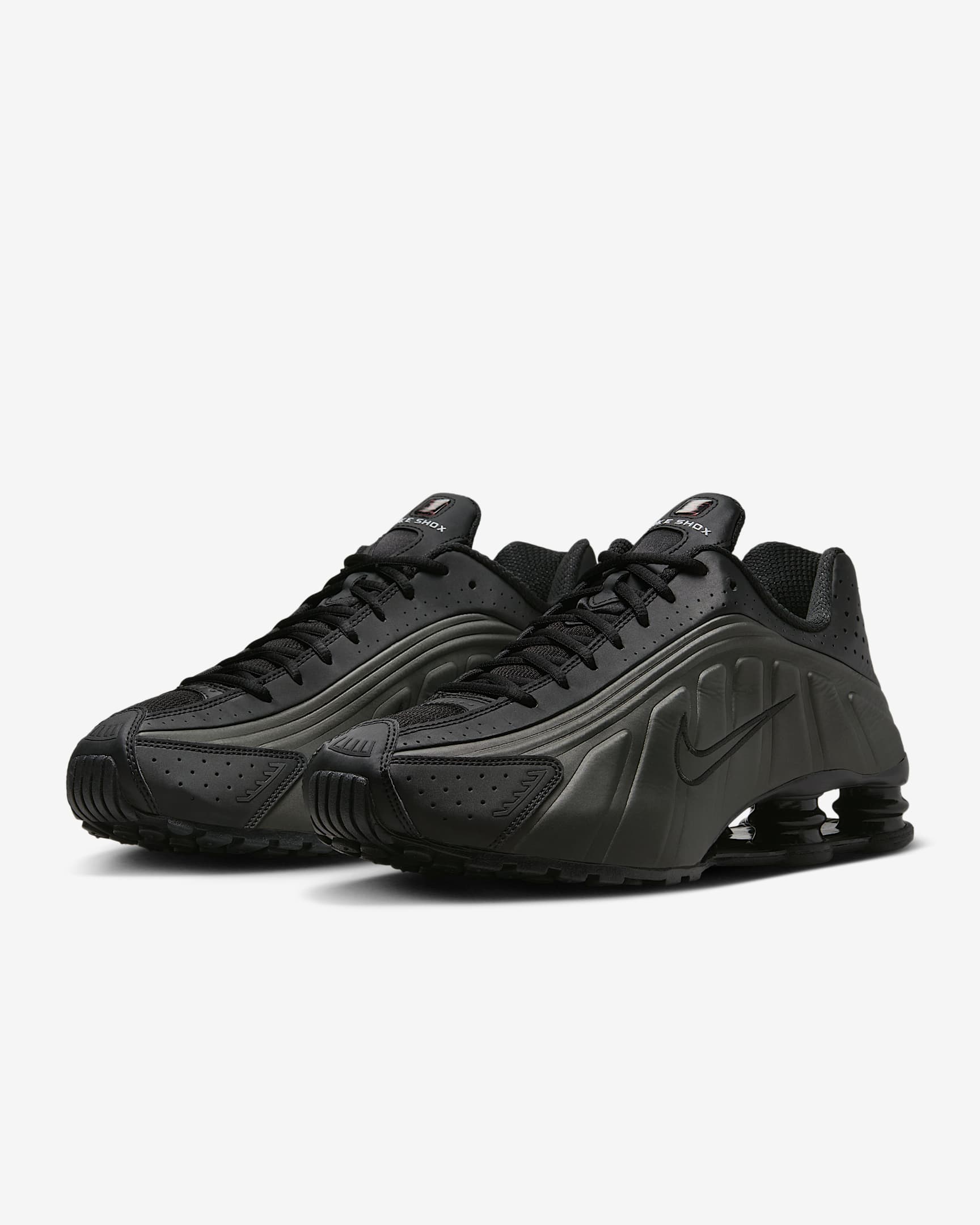 mens nike shox r4 black