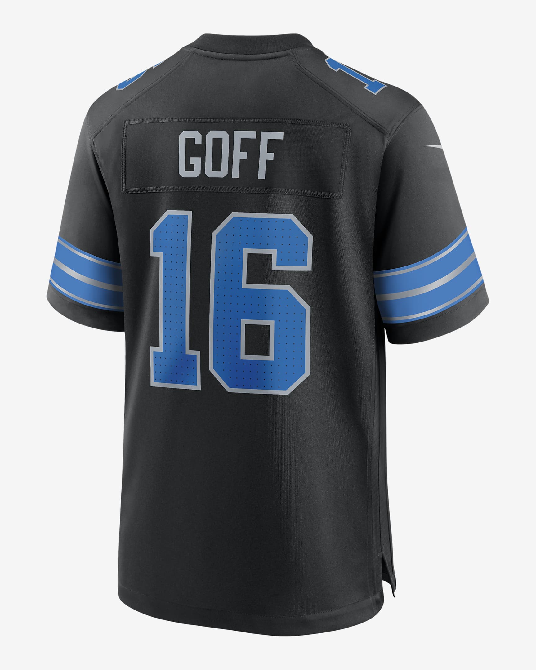 Jared Goff Detroit Lions Men's Nike NFL Game Football Jersey - Black