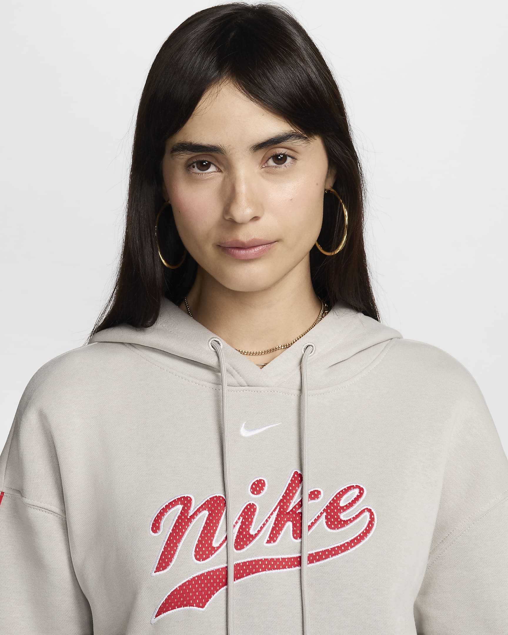 Nike Sportswear Phoenix Fleece Sudadera con capucha - Mujer - Light Iron Ore