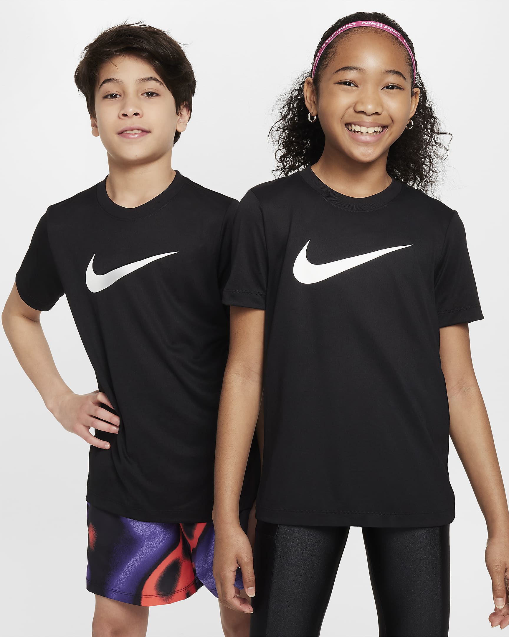 Playera Dri-FIT para niños talla grande Nike Legend - Negro