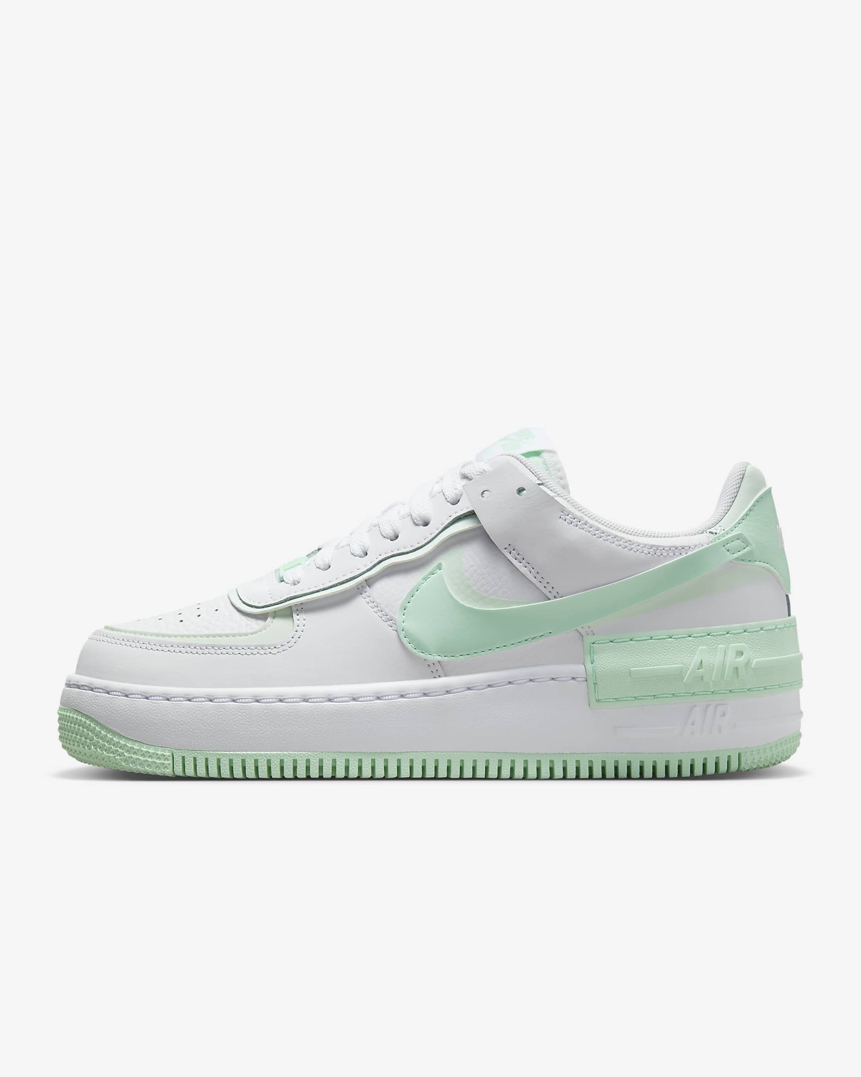 Sapatilhas Nike Air Force 1 Shadow para mulher - Branco/Verde Barely/Mint Foam