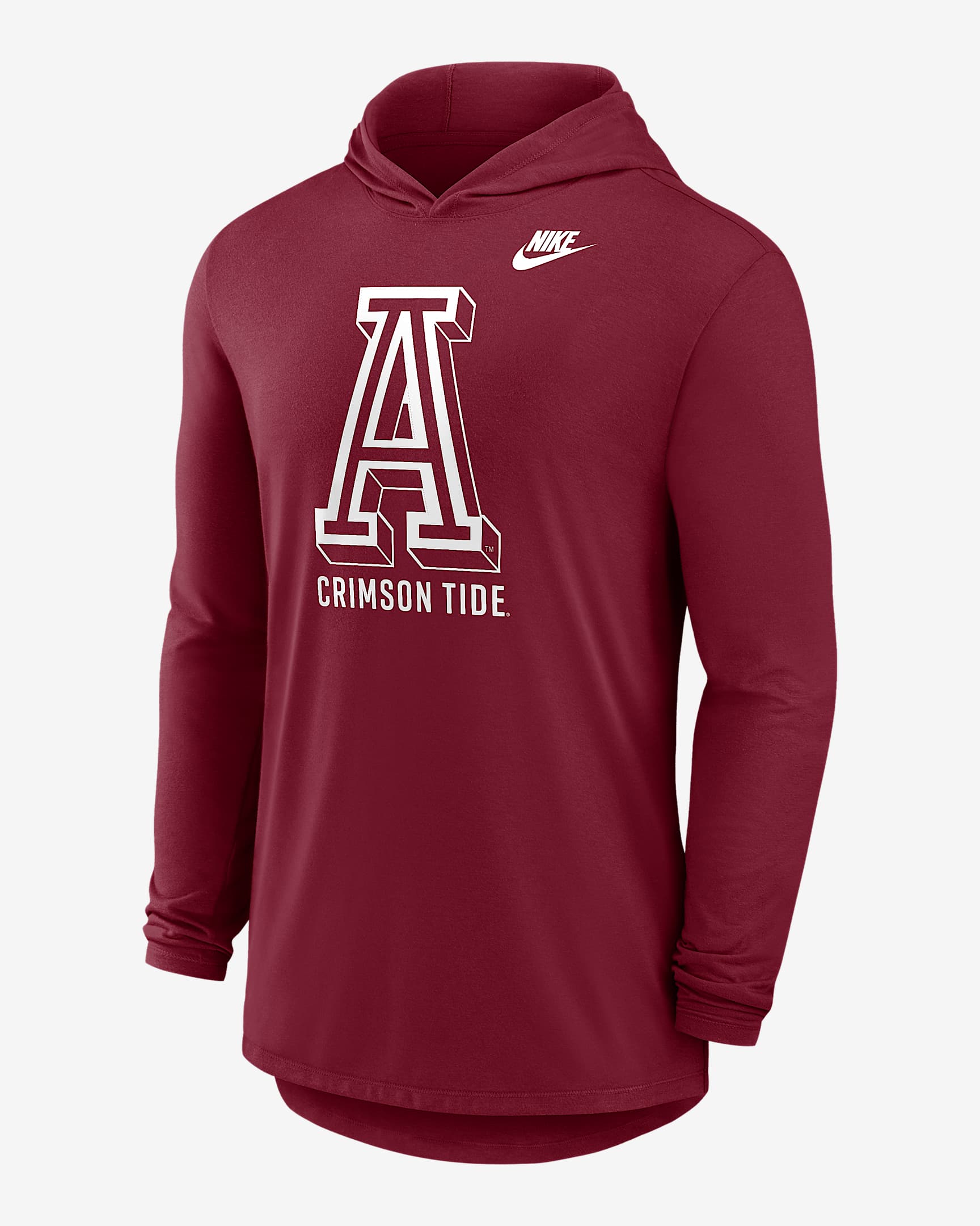 Alabama Legacy Men's Nike Dri-FIT College Long-Sleeve Hooded T-Shirt - Crimson