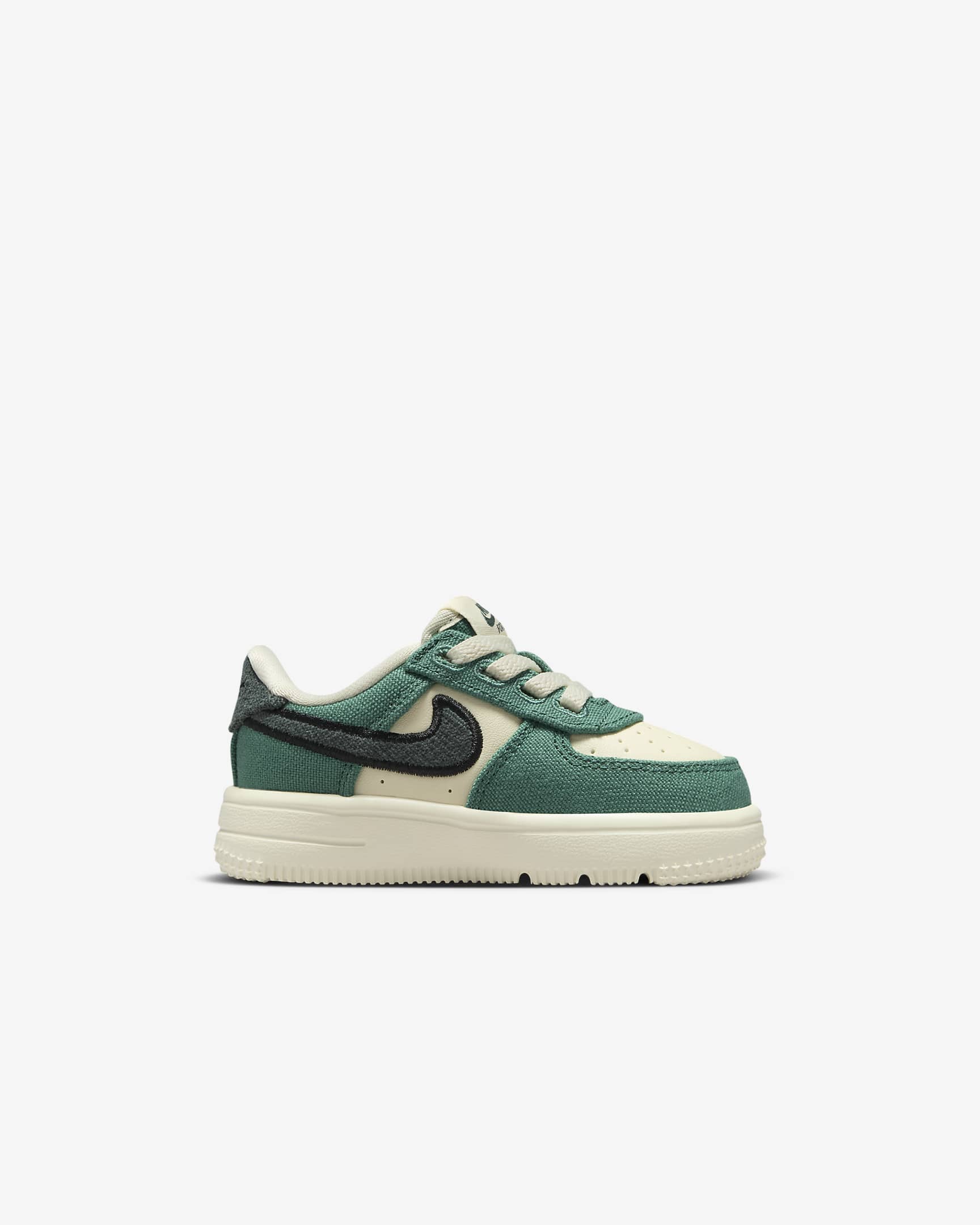 Nike Force 1 Low LV8 3 EasyOn Schuh für Babys und Kleinkinder - Coconut Milk/Bicoastal/Gum Dark Brown/Vintage Green