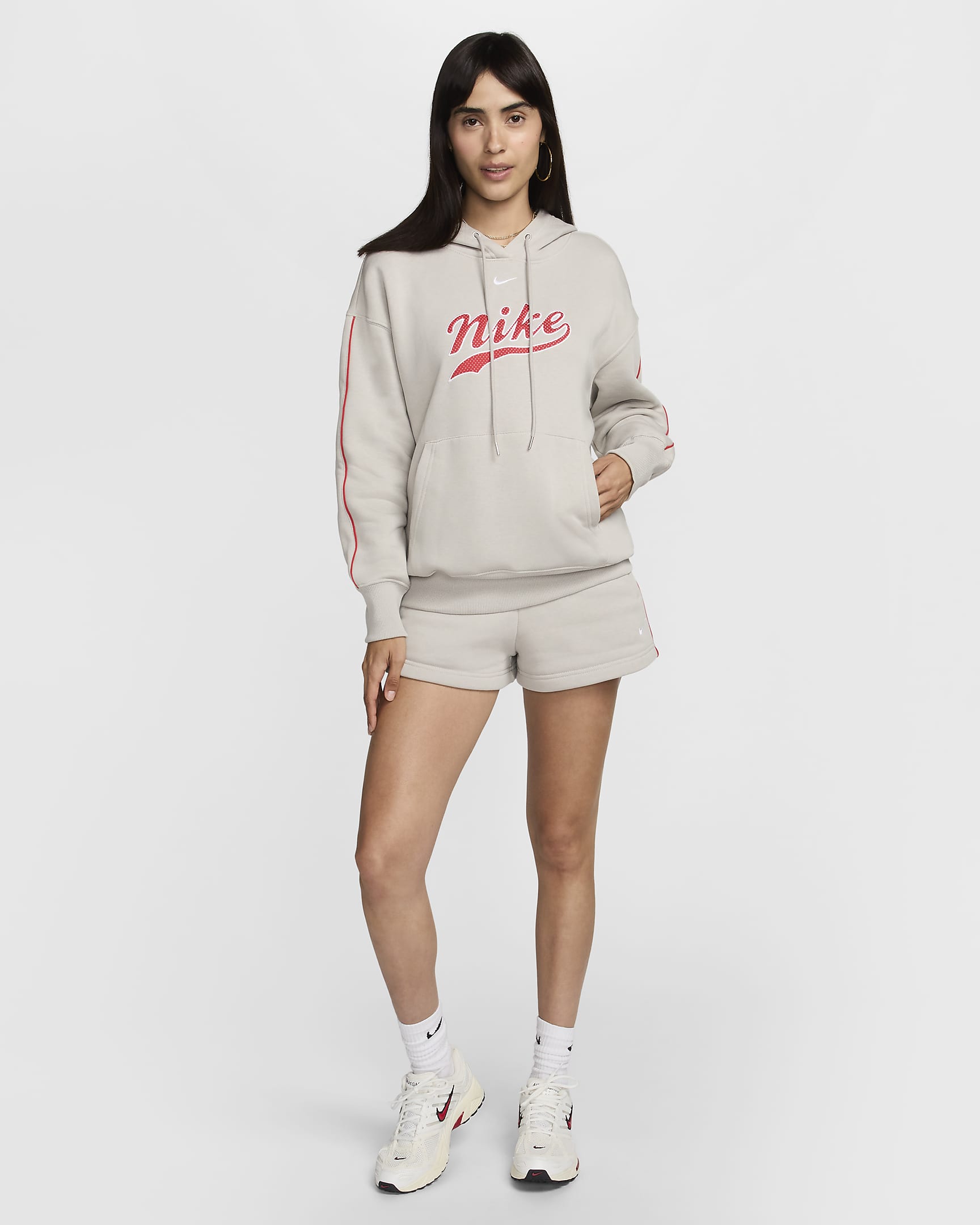 Nike Sportswear Phoenix Fleece Sudadera con capucha - Mujer - Light Iron Ore