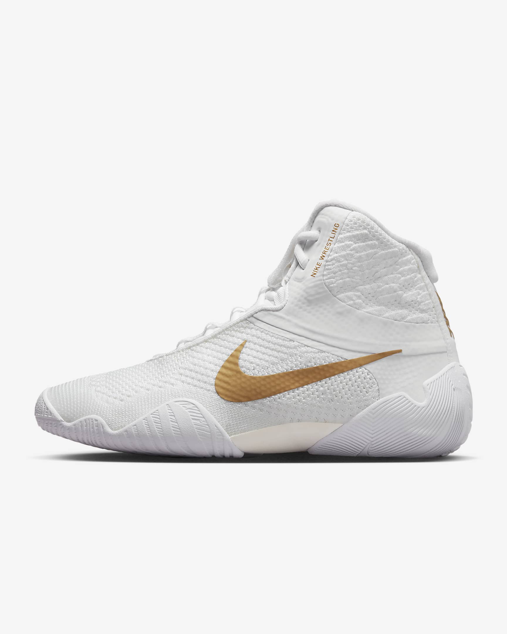 Nike Tawa Men's Wrestling Shoes - White/White/White/Metallic Gold