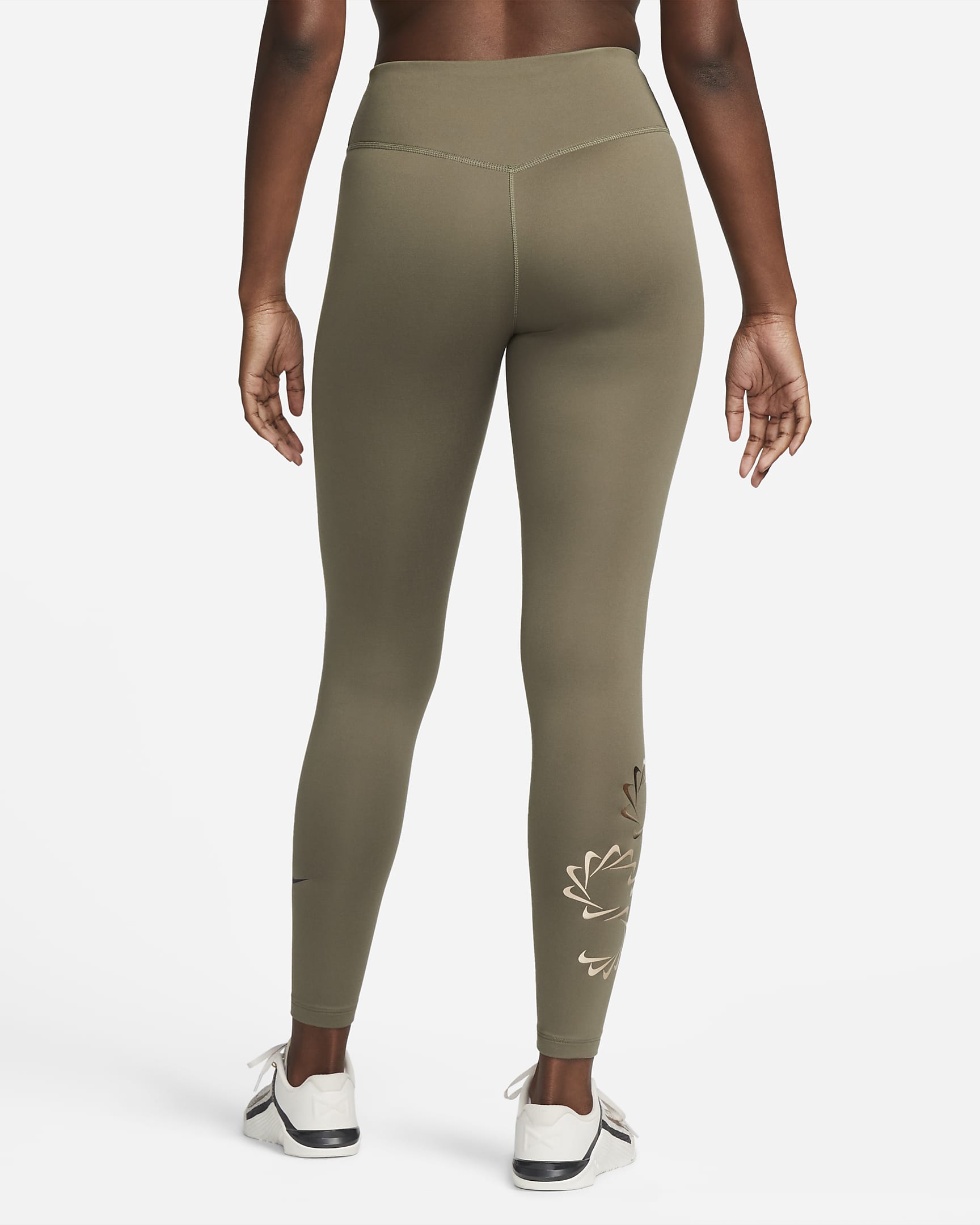 Legging de training taille mi-haute à motif Nike Therma-FIT One pour femme - Medium Olive/Noir