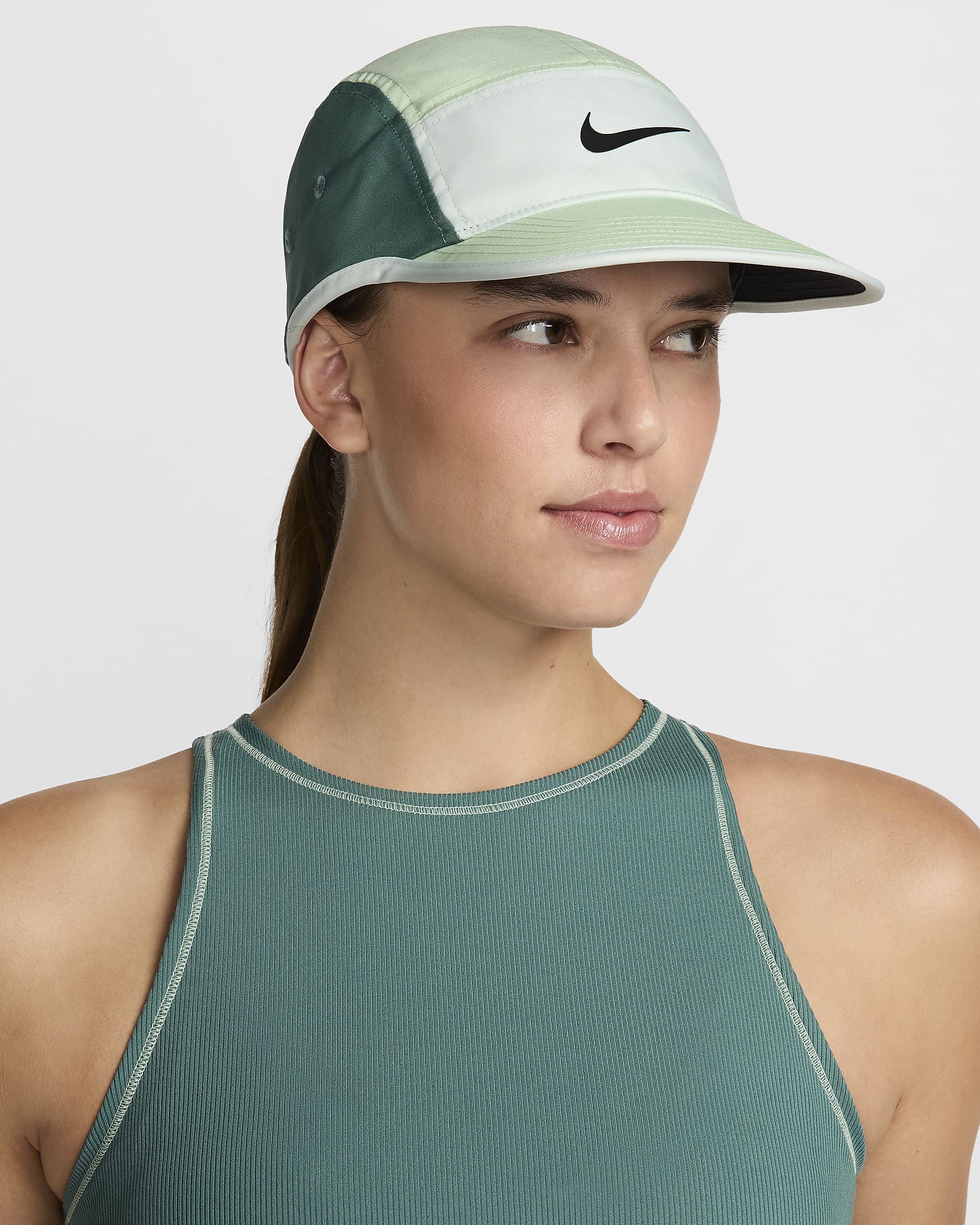 Nike Dri-FIT Fly Unstructured Swoosh Cap - Vapour Green/Barely Green/Bicoastal/Black