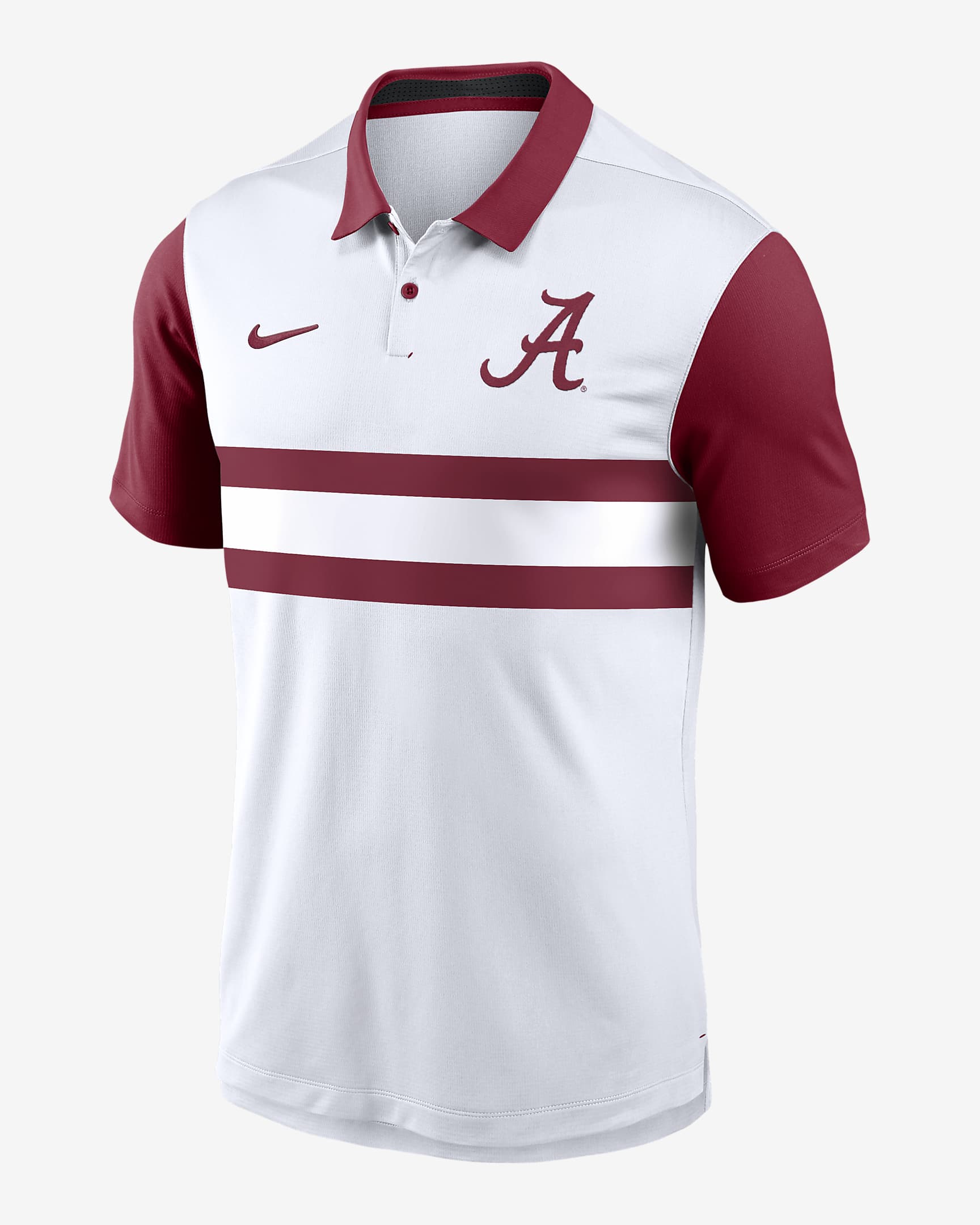 Polo universitario Nike Dri-FIT para hombre Alabama Crimson Tide Primetime Campus Vapor - Blanco