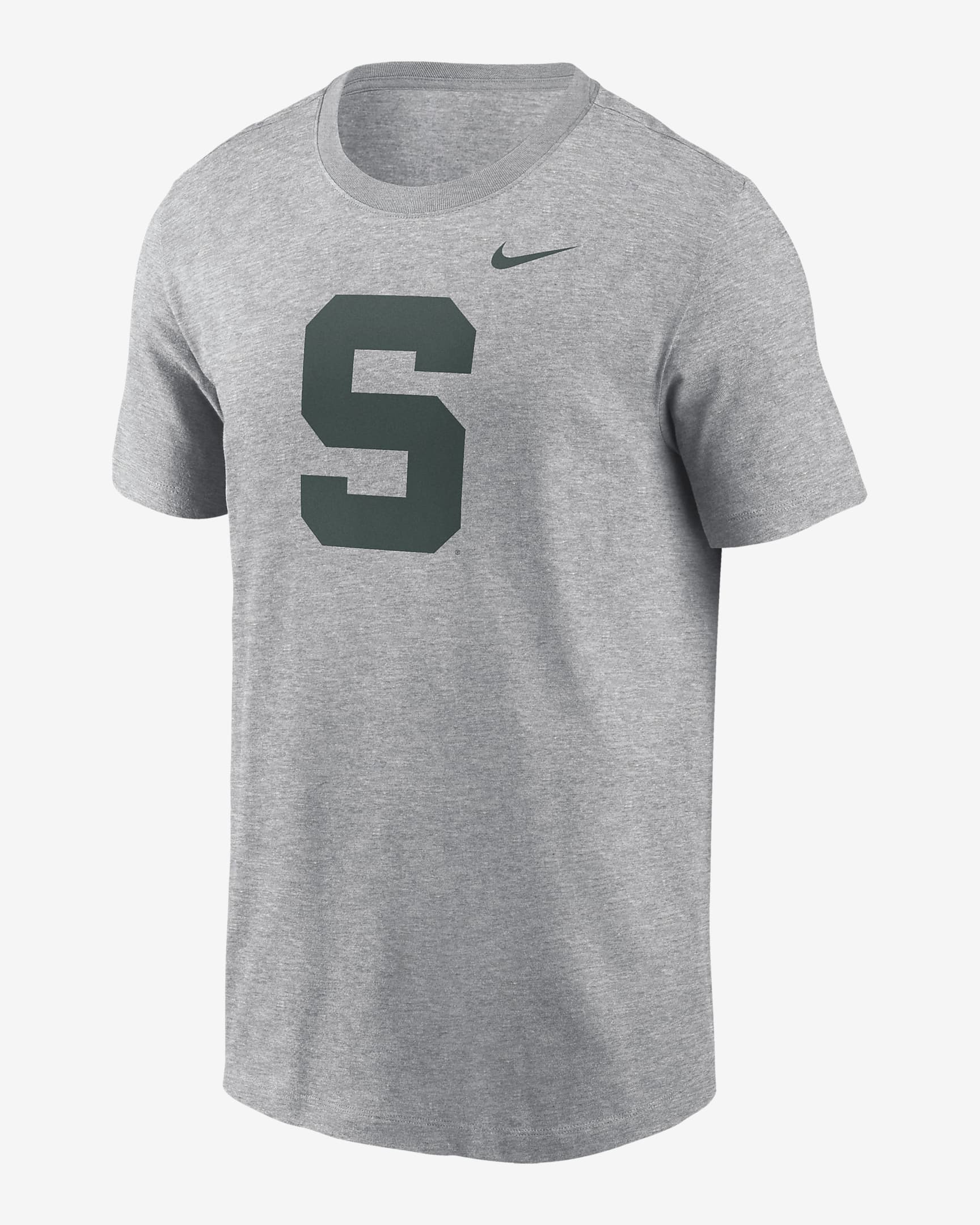 Michigan State Spartans Primetime Evergreen Alternate Logo Men's Nike College T-Shirt - Grey Heather