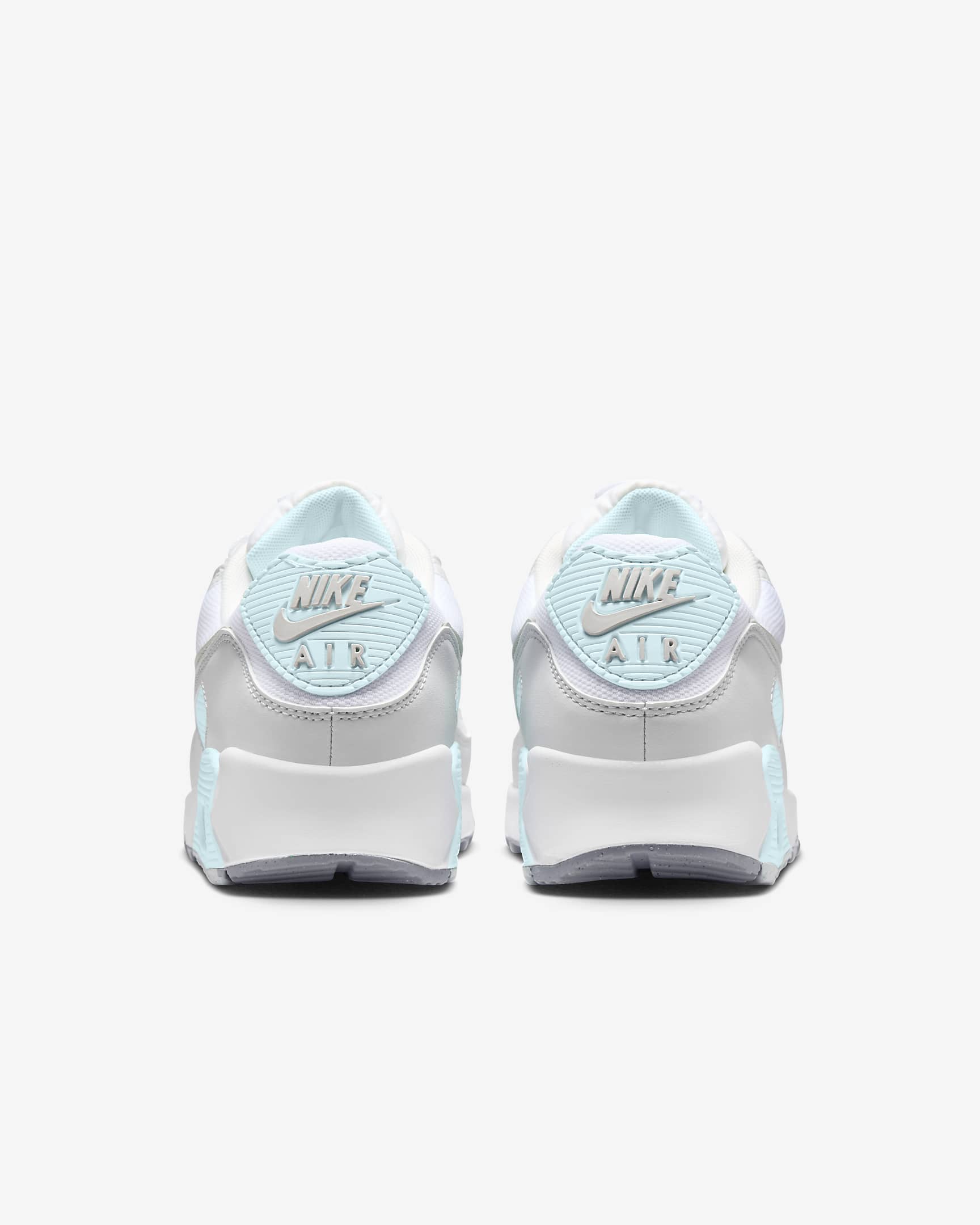 Nike Air Max 90 女鞋 - 白色/Glacier Blue/Wolf Grey/Light Silver