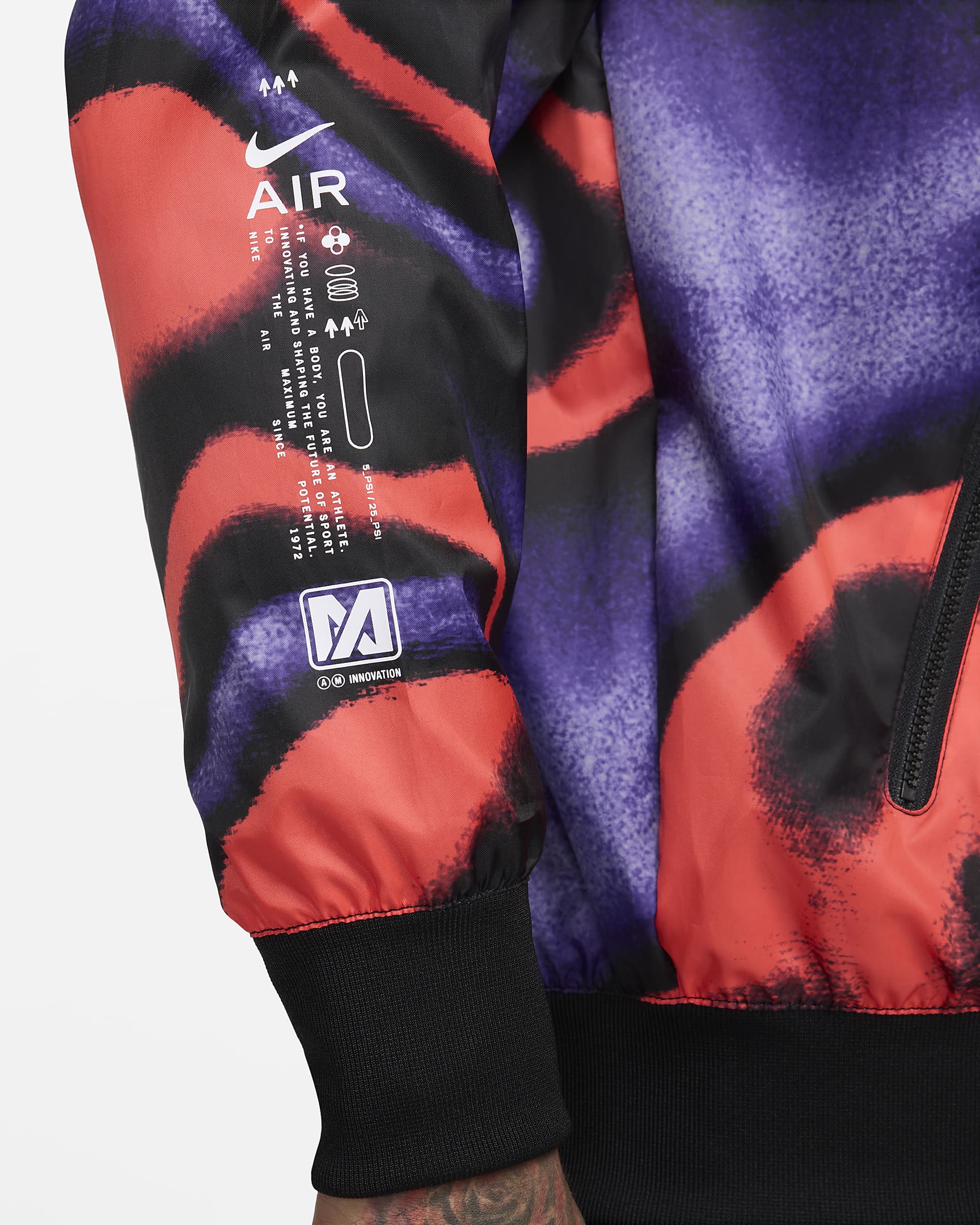 Casaco entrançado com forro Nike Sportswear Windrunner para homem - Roxo Field