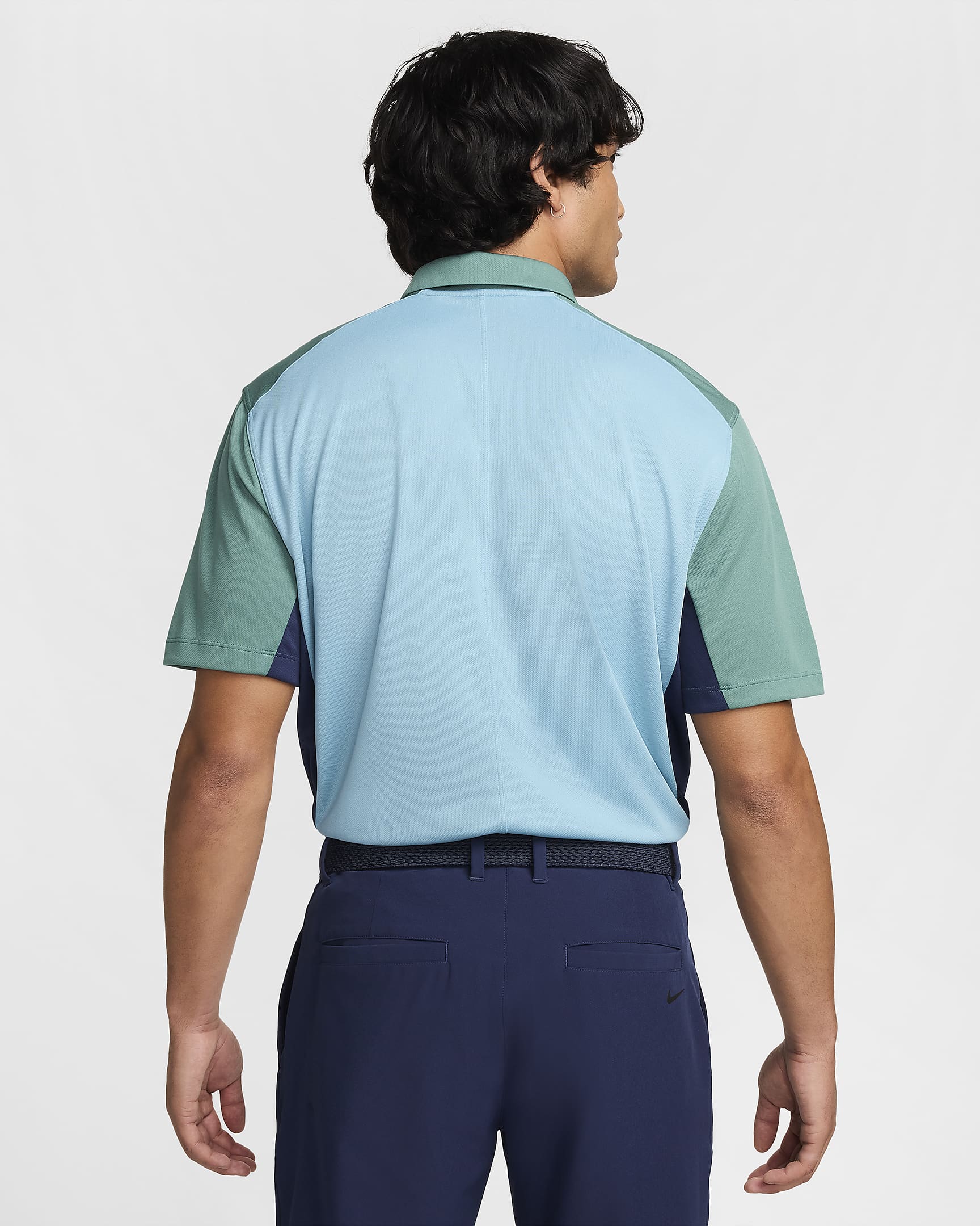 Nike Victory+ Men's Dri-FIT Golf Polo - Bicoastal/Midnight Navy/Denim Turquoise/White