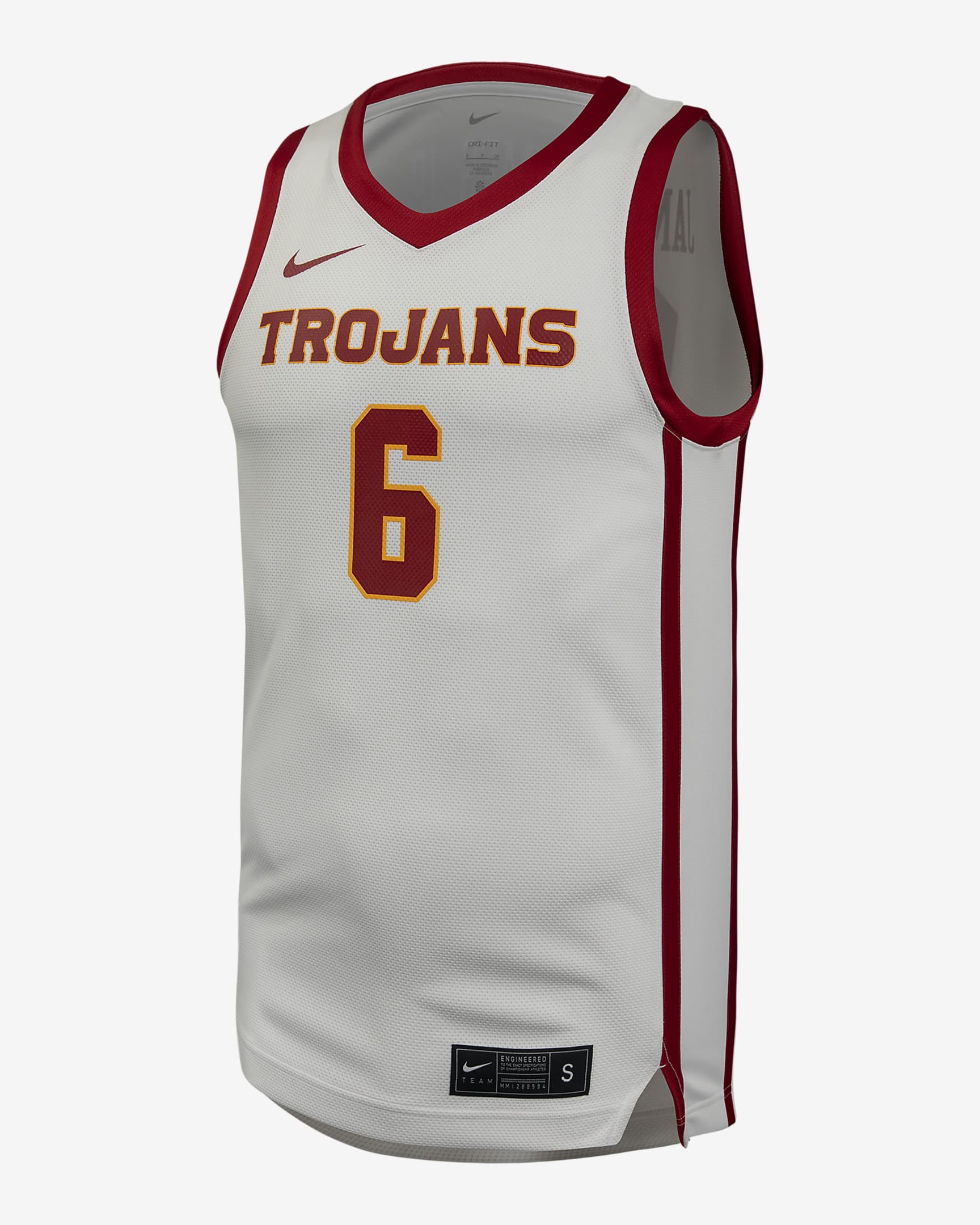 Bronny James USC 2023/24 Nike College Basketball Jersey - White