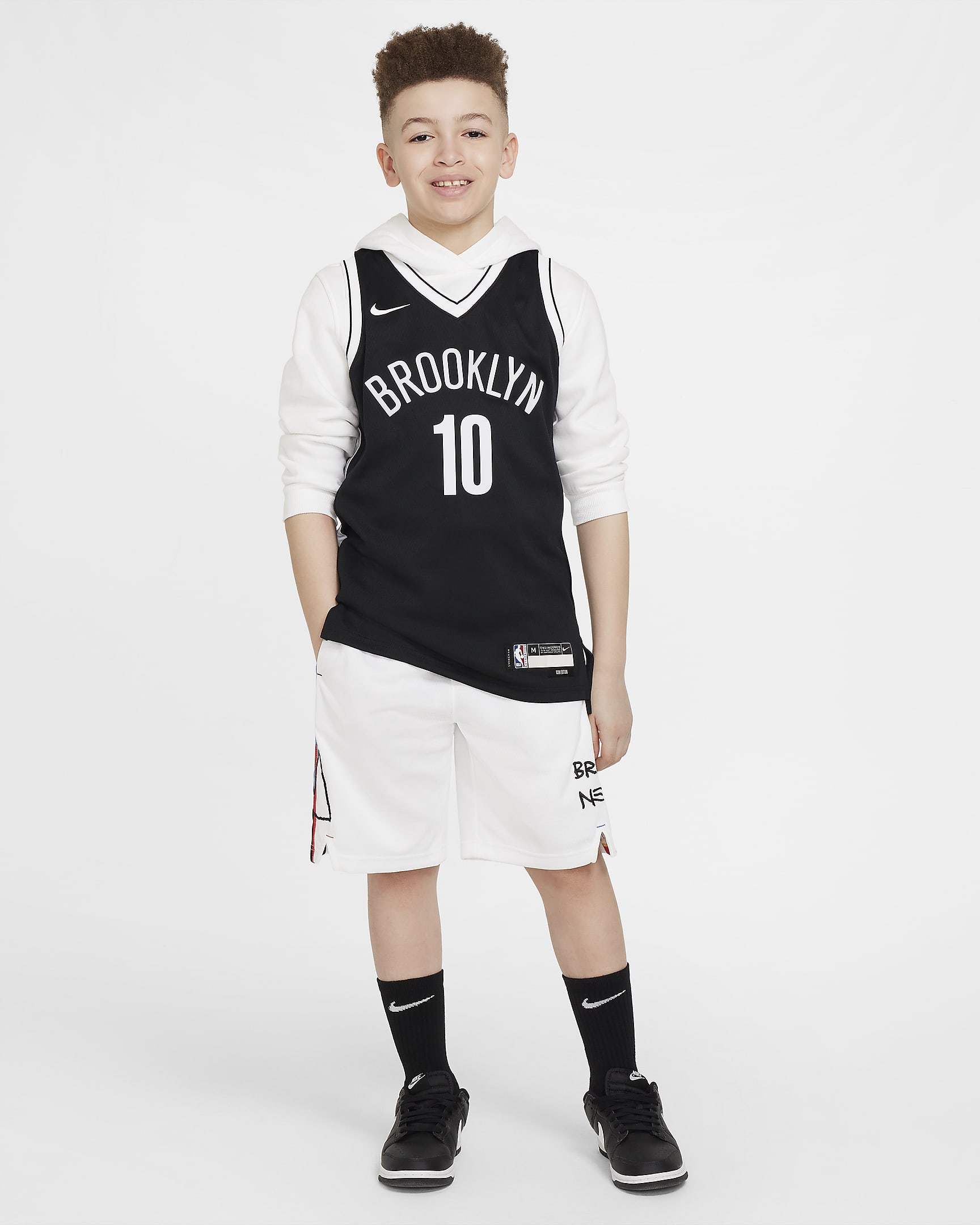 Maillot Nike NBA Swingman Brooklyn Nets Icon Edition 2021/22 pour Enfant plus âgé - Noir