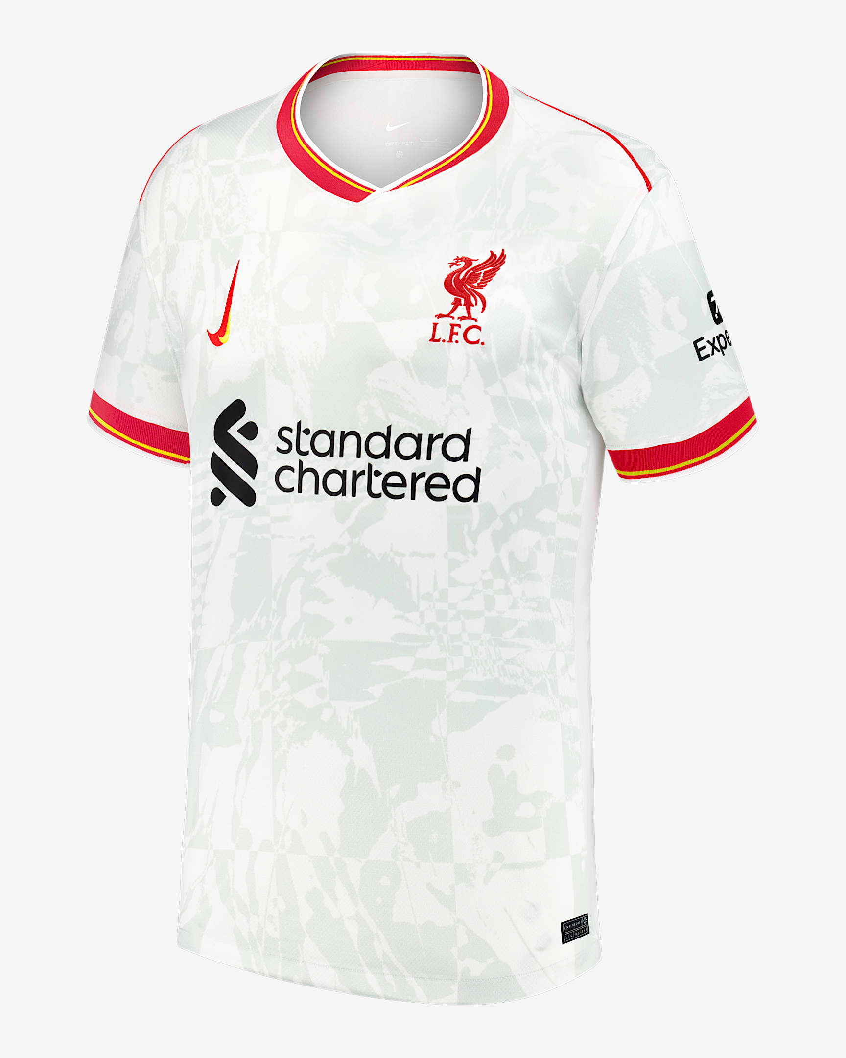 Virgil van Dijk Liverpool 2024/25 Stadium Third Bid Kids' Nike Dri-FIT Soccer Jersey - White