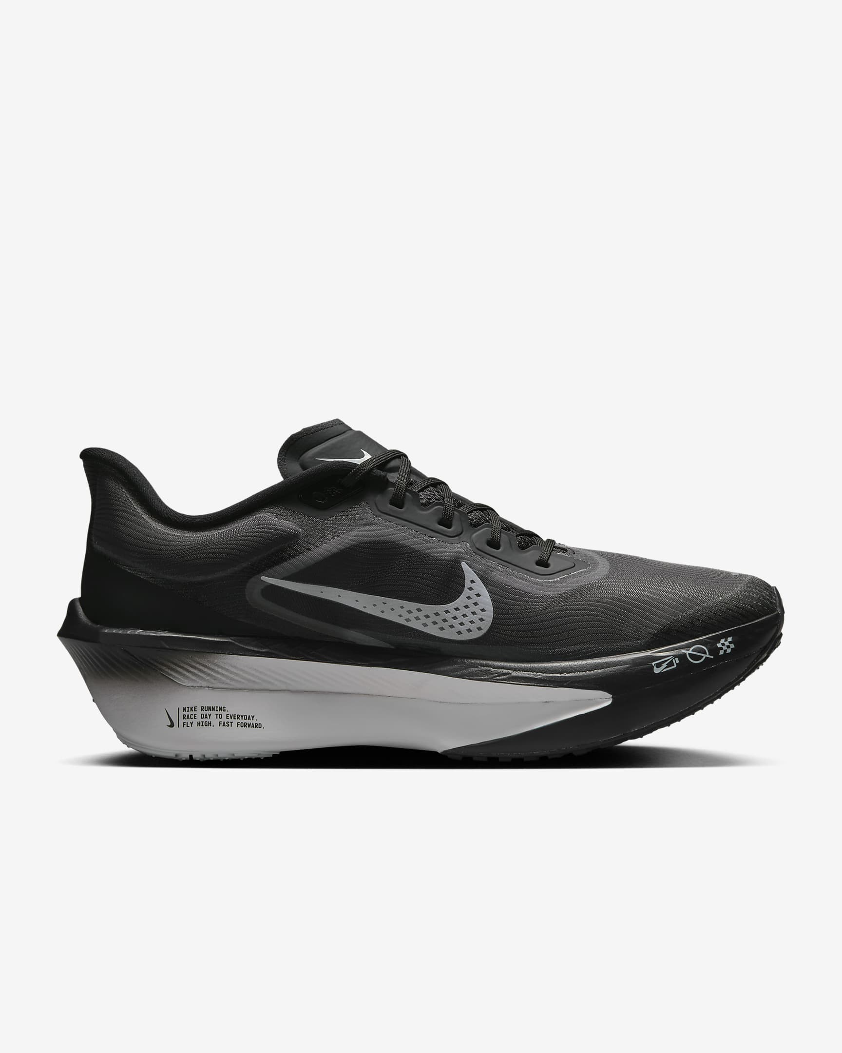 Nike Zoom Fly 6 Men's Road Running Shoes - Black/Light Smoke Grey/White