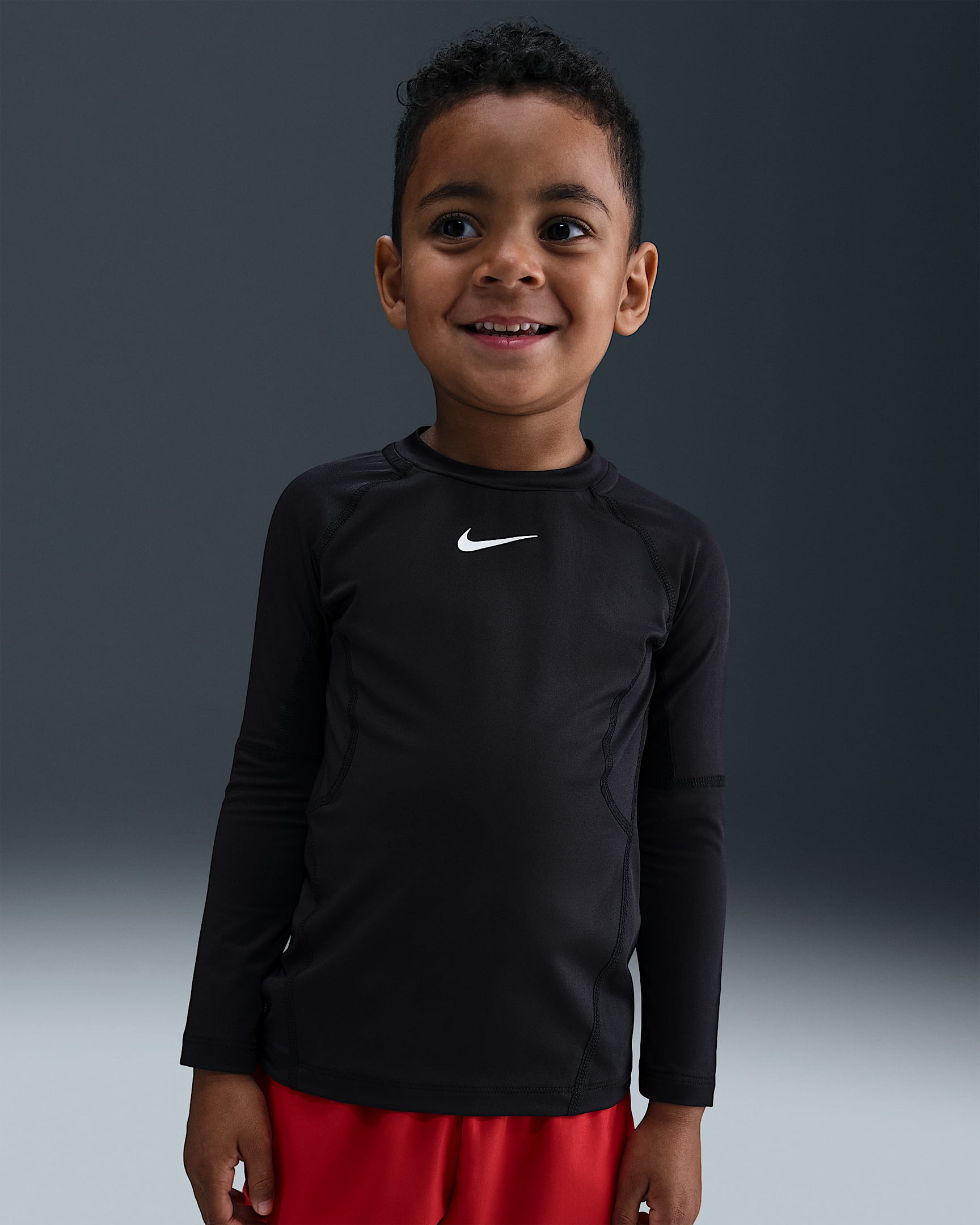Playera de manga larga Dri-FIT infantil Nike Pro - Negro