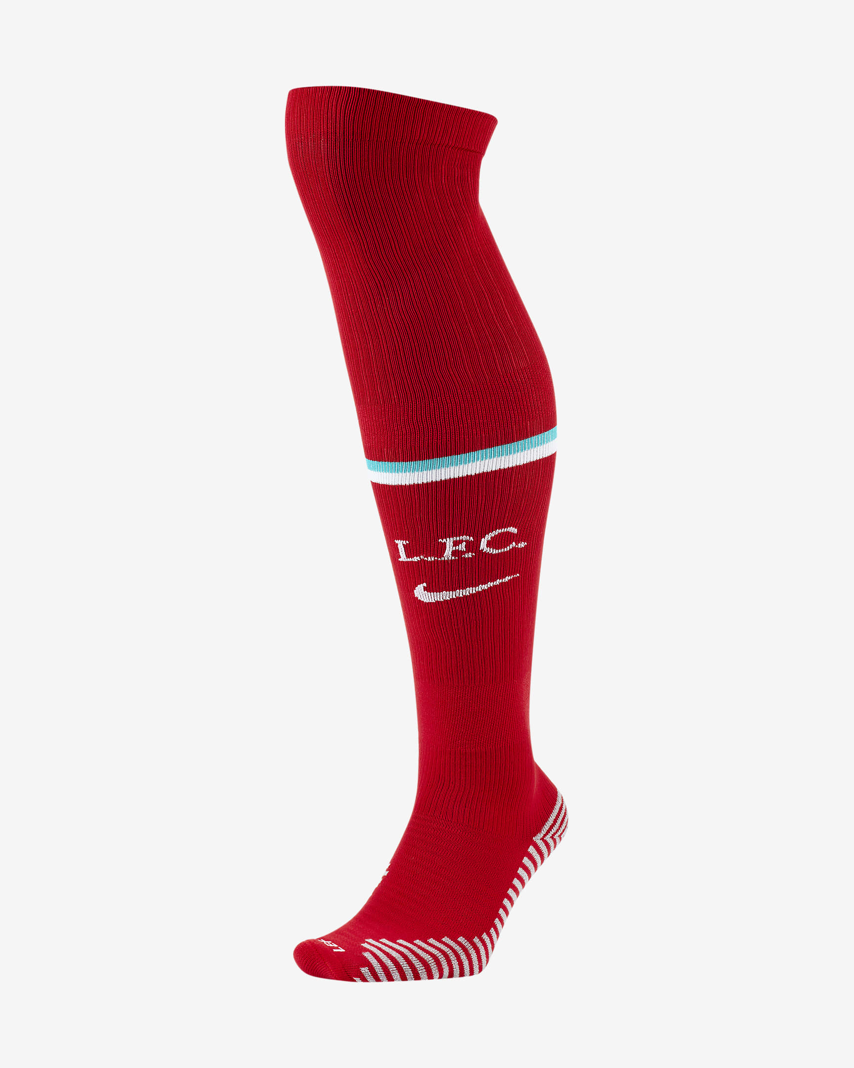 Liverpool FC 2020/21 Stadium Home Over-the-Calf Soccer Socks - Gym Red/Energy/White