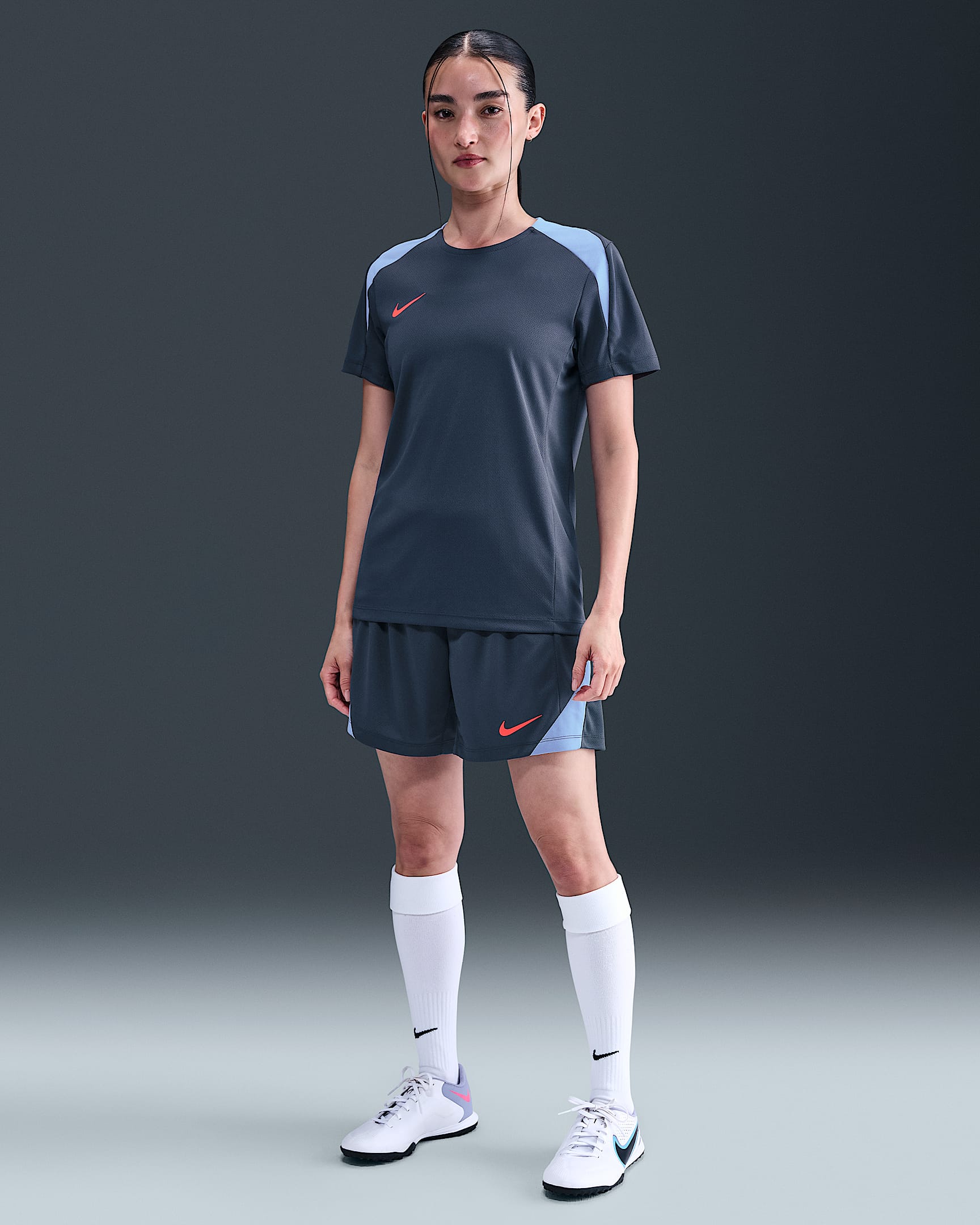 Nike Strike Women's Dri-FIT Football Shorts - Thunder Blue/Royal Tint/Bright Crimson