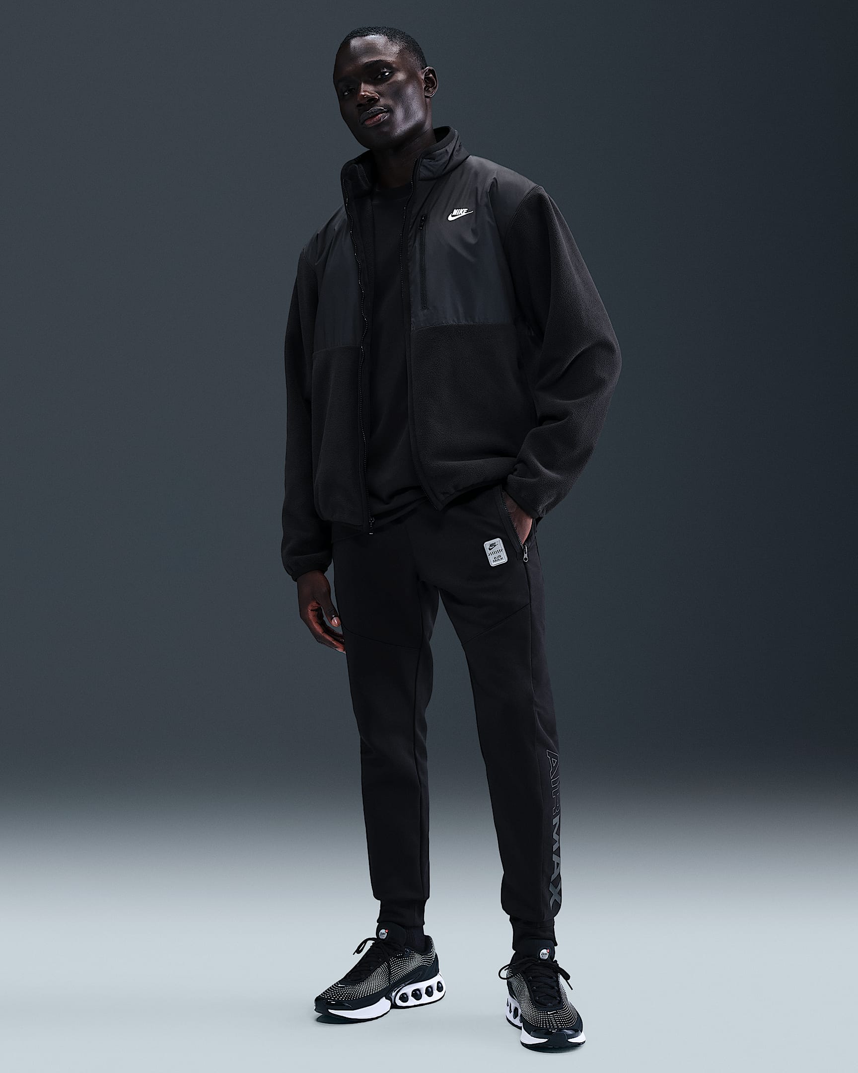 Nike Sportswear Air Max Men's Poly-Knit Joggers - Black/Black/Black