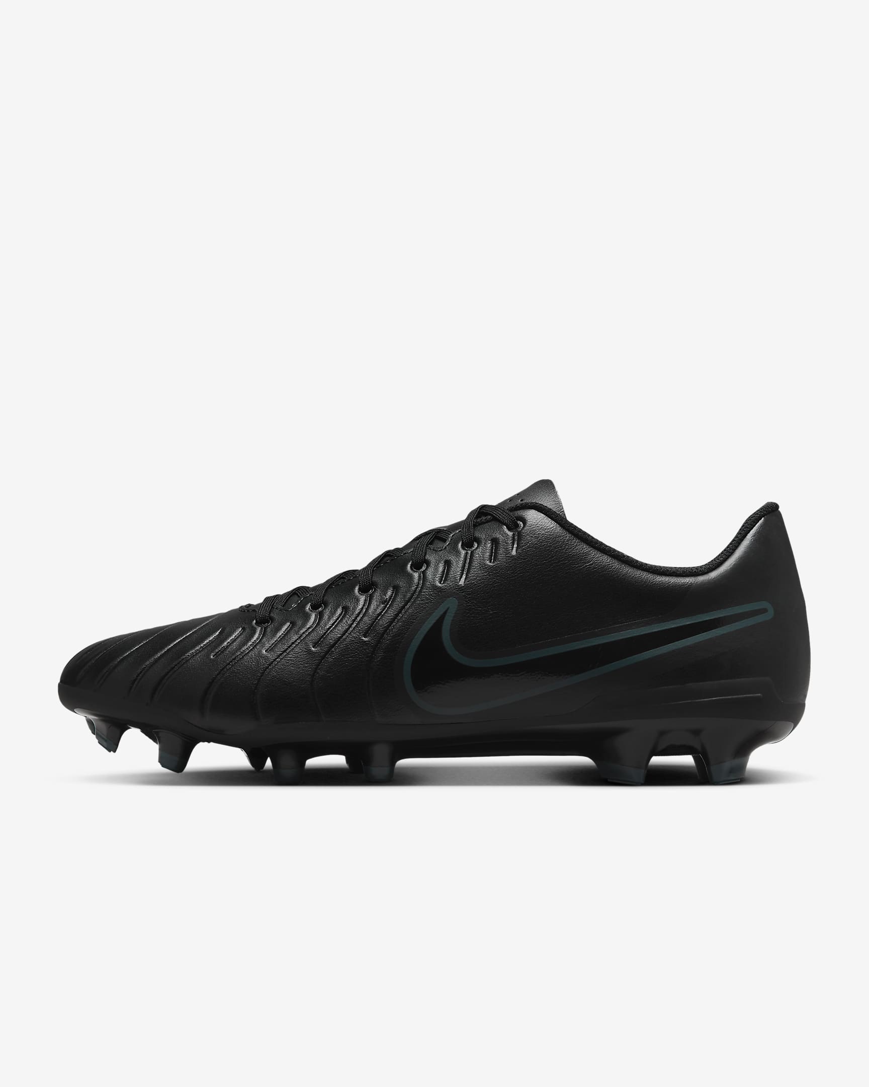 Nike Tiempo Legend 10 Club Low-Top-Fußballschuh für verschiedene Böden - Schwarz/Deep Jungle/Schwarz