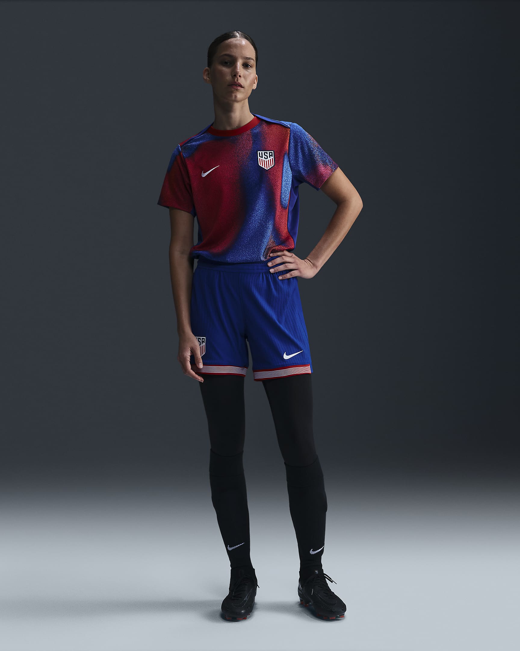USMNT 2024 Match Home Women's Nike Dri-FIT ADV Soccer Shorts - Old Royal/White