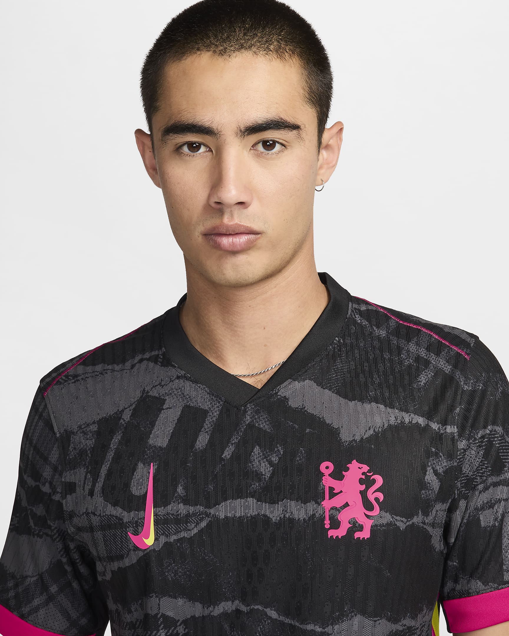 Chelsea F.C. 2024/25 Match Third Men's Nike Dri-FIT ADV Football Authentic Shirt - Anthracite/Black/Opti Yellow/Pink Prime