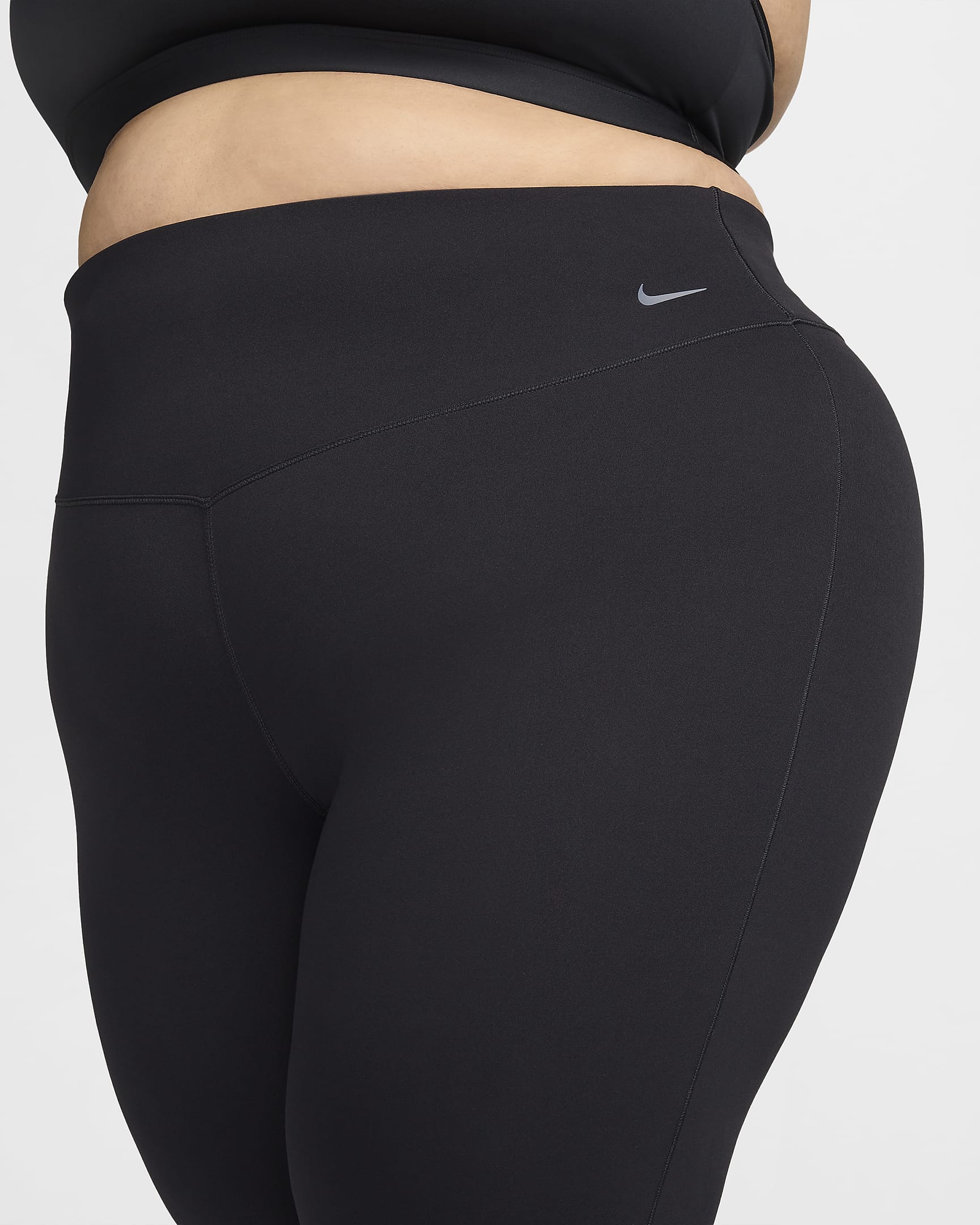 Nike Zenvy Women's High-Waisted Flared Leggings (Plus Size) - Black/Black