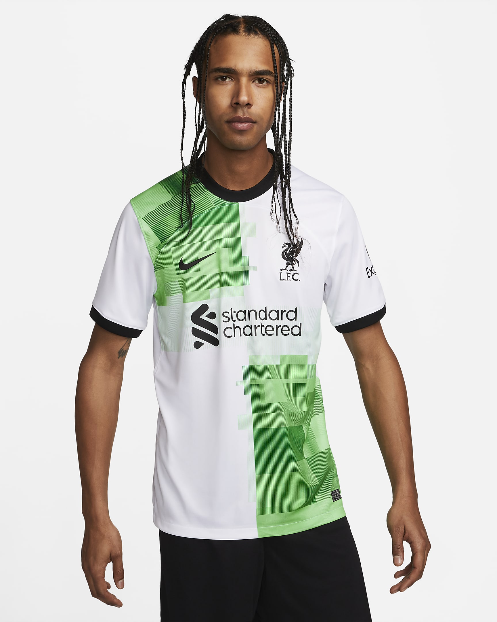 Liverpool FC 2023/24 Stadium 客場男款 Nike Dri-FIT 足球衣 - 白色/Green Spark/黑色