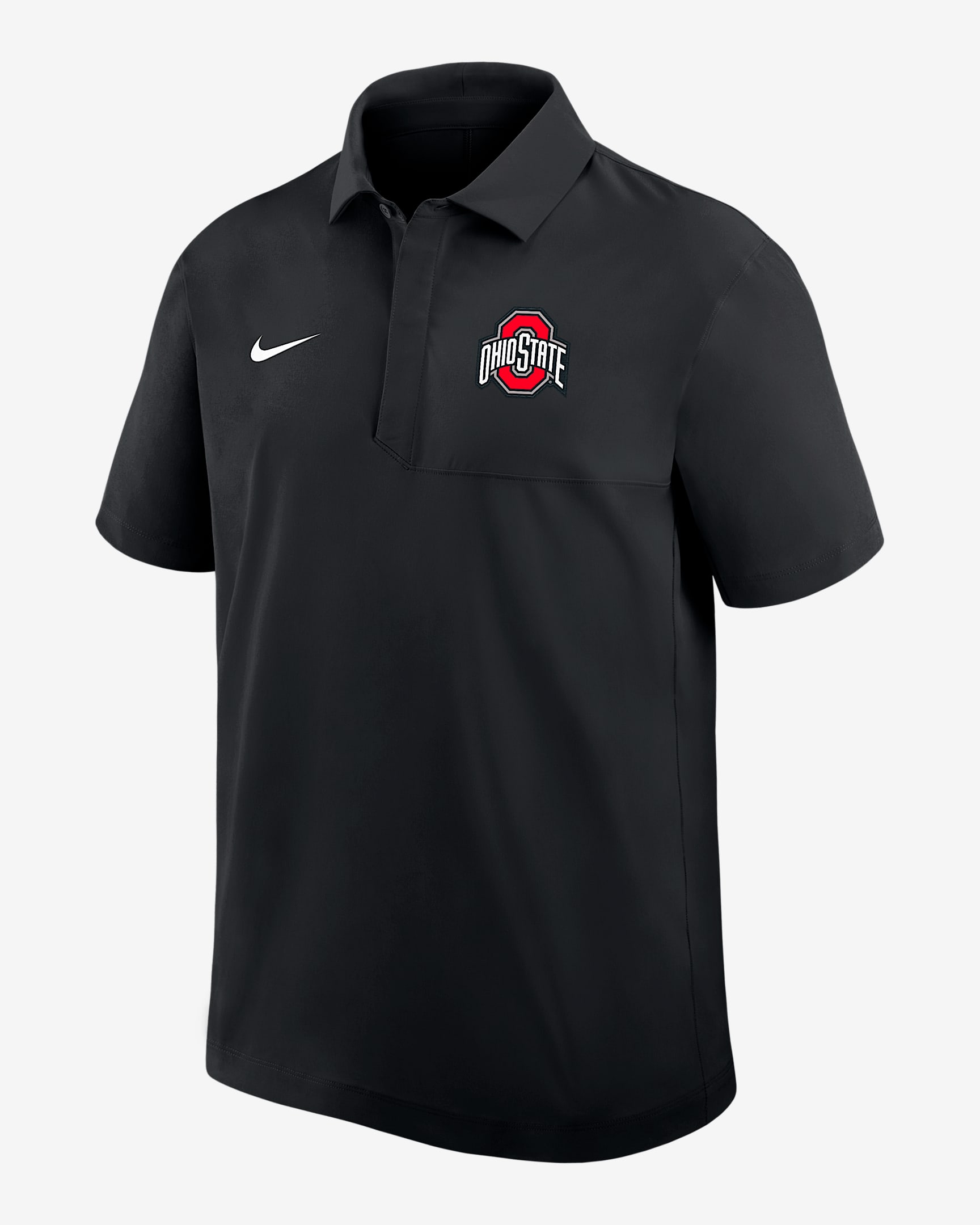 Polo universitario Nike Dri-FIT para hombre Ohio State - Negro